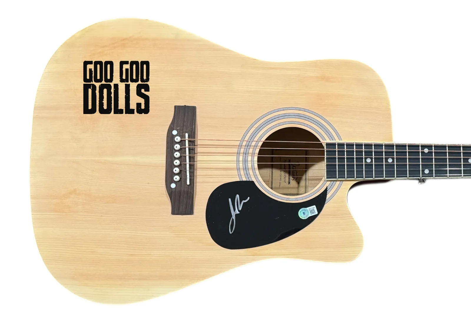 Goo Goo Dolls John Rzeznik Signed Acoustic Guitar Full Size Autograph BAS COA, image 2