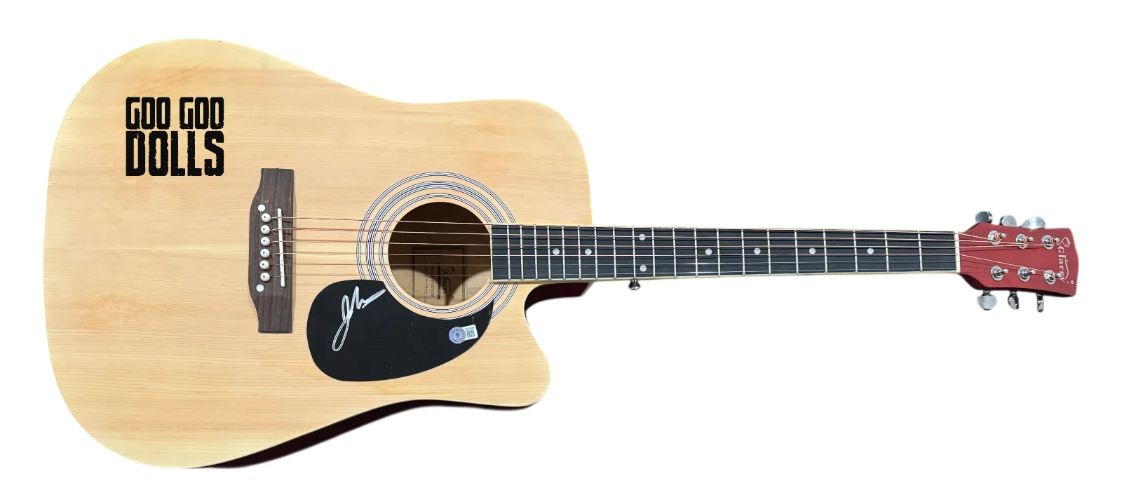 Goo Goo Dolls John Rzeznik Signed Acoustic Guitar Full Size Autograph BAS COA, image 4