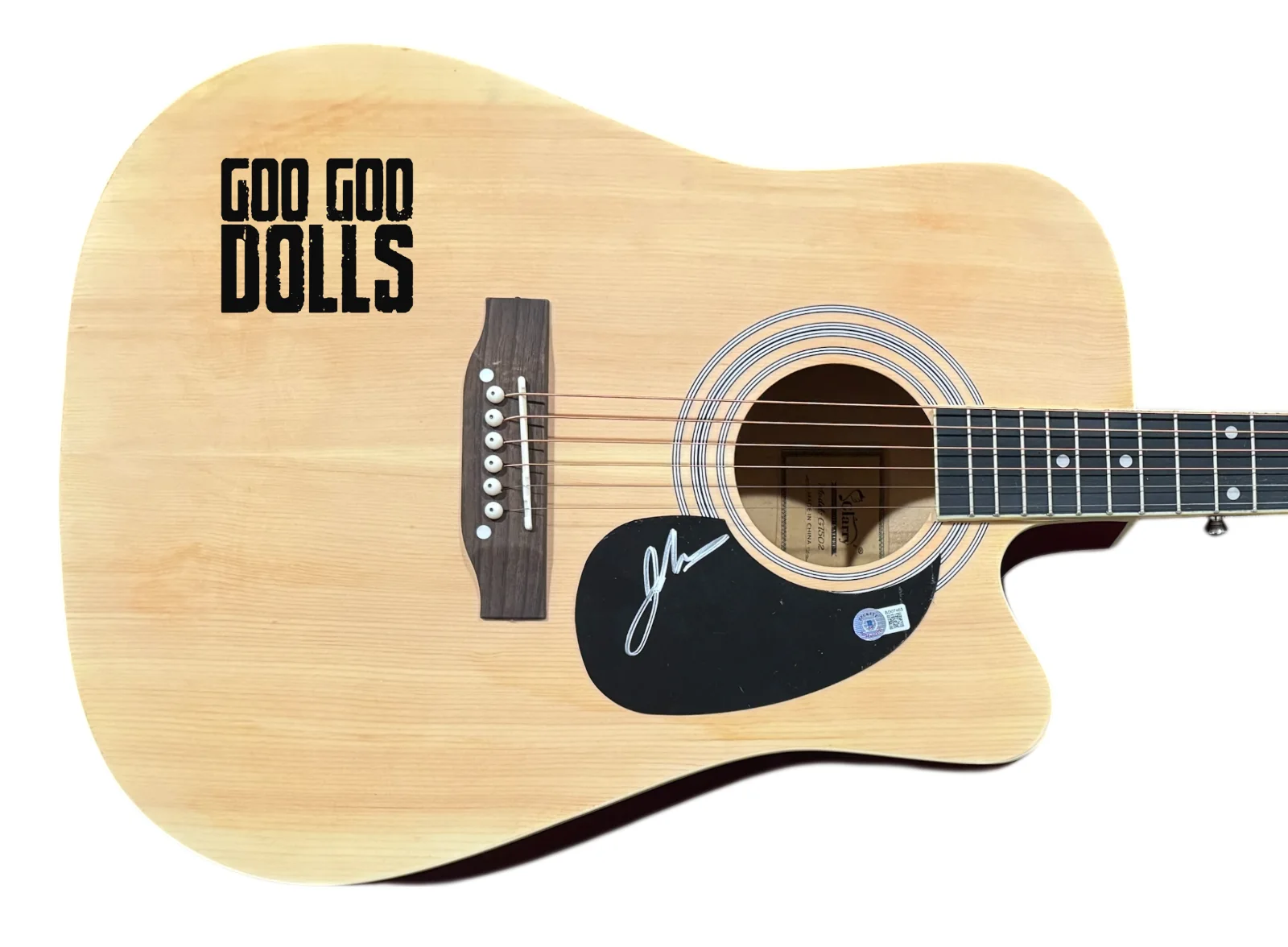 Goo Goo Dolls John Rzeznik Signed Acoustic Guitar Full Size Autograph BAS COA, image 5