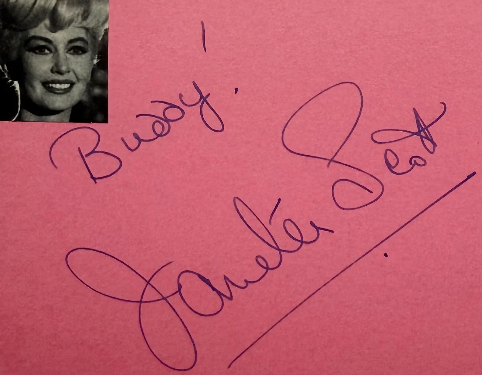 Janette Scott — JANETTE SCOT Signed Autographed 4x6 INDEX CARD The Day of the Triffids PARANOIAC, изображение 2
