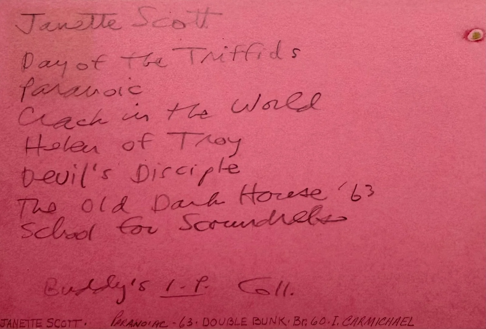 Janette Scott — JANETTE SCOT Signed Autographed 4x6 INDEX CARD The Day of the Triffids PARANOIAC, изображение 5