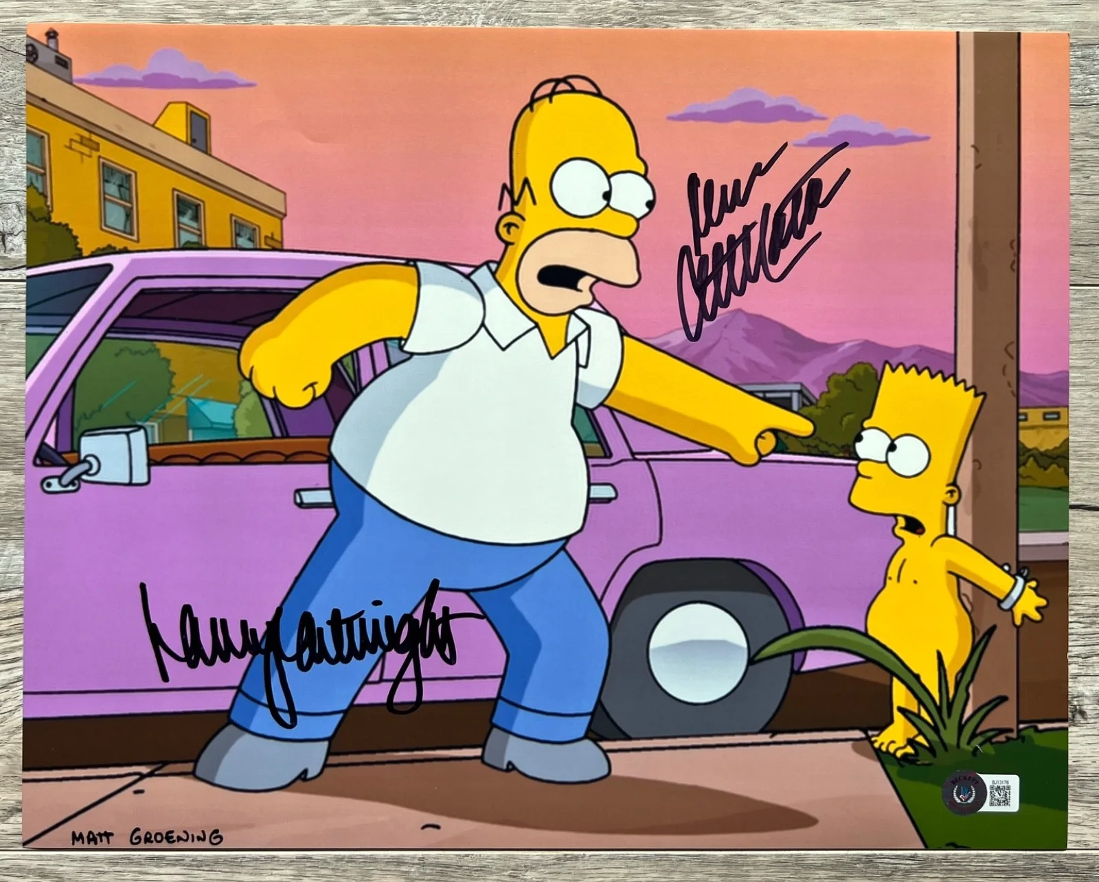 Bart Simpson — Nancy Cartwright Dan Castellaneta Autographed Signed SIMPSONS 11x14 Photo BAS