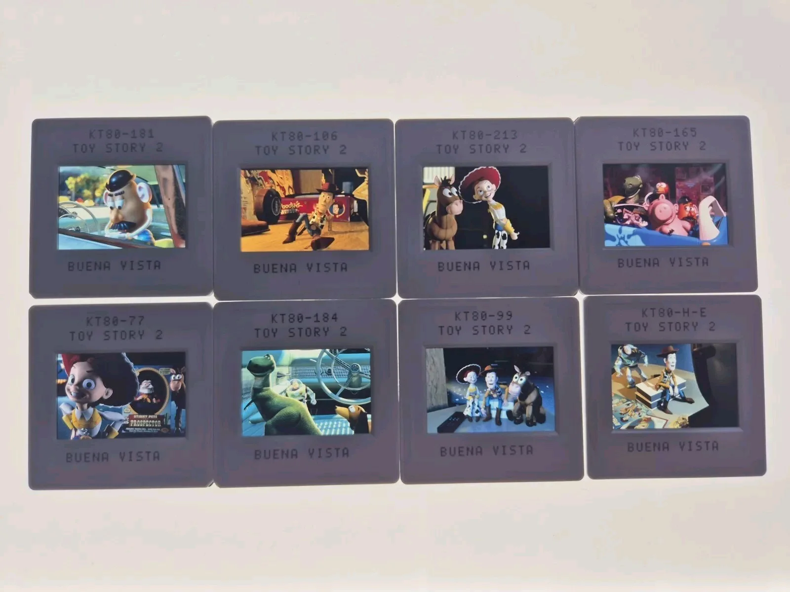 Toy Story 2 Film Cell Production Stills Slides Pixar x 8 Rare 1999 Buzz Woody, изображение 2