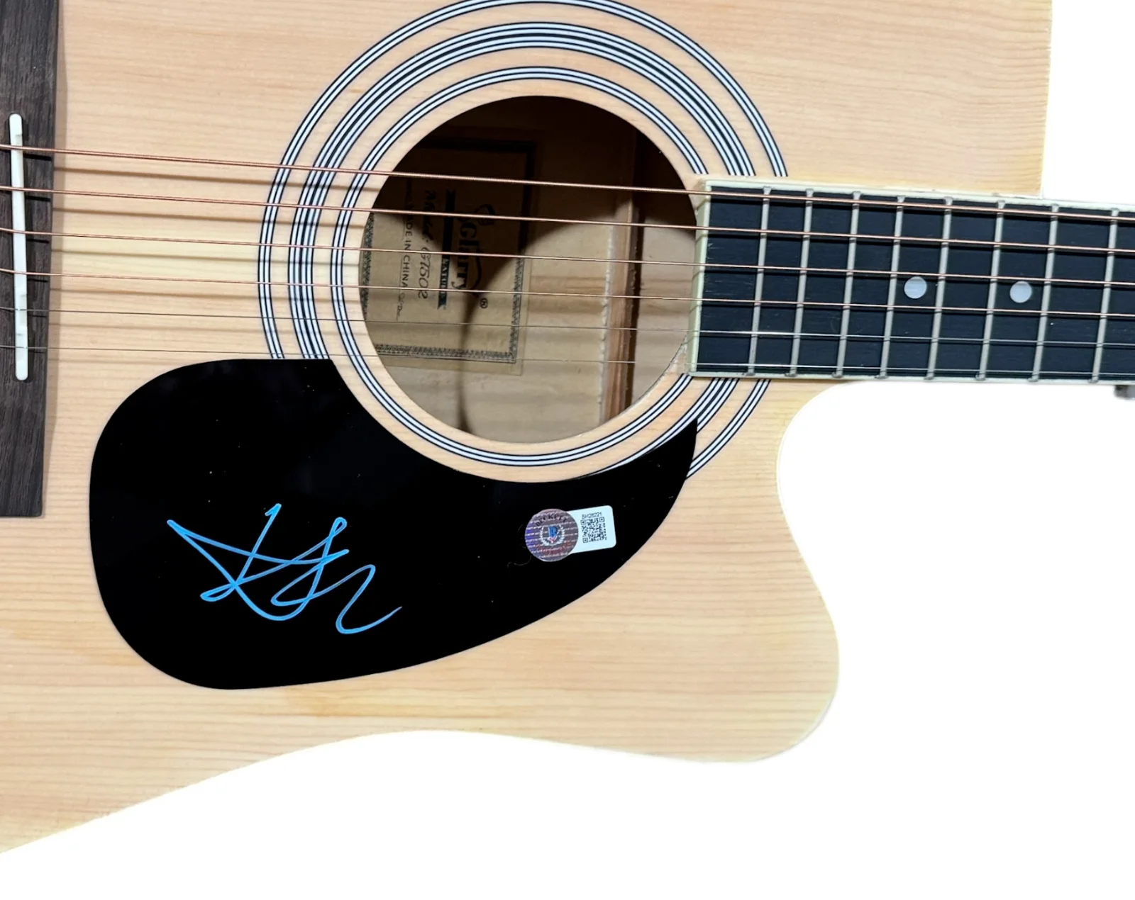 Damiano David MANESKIN Signed Autograph Full Size Acoustic Guitar Beckett COA, изображение 3