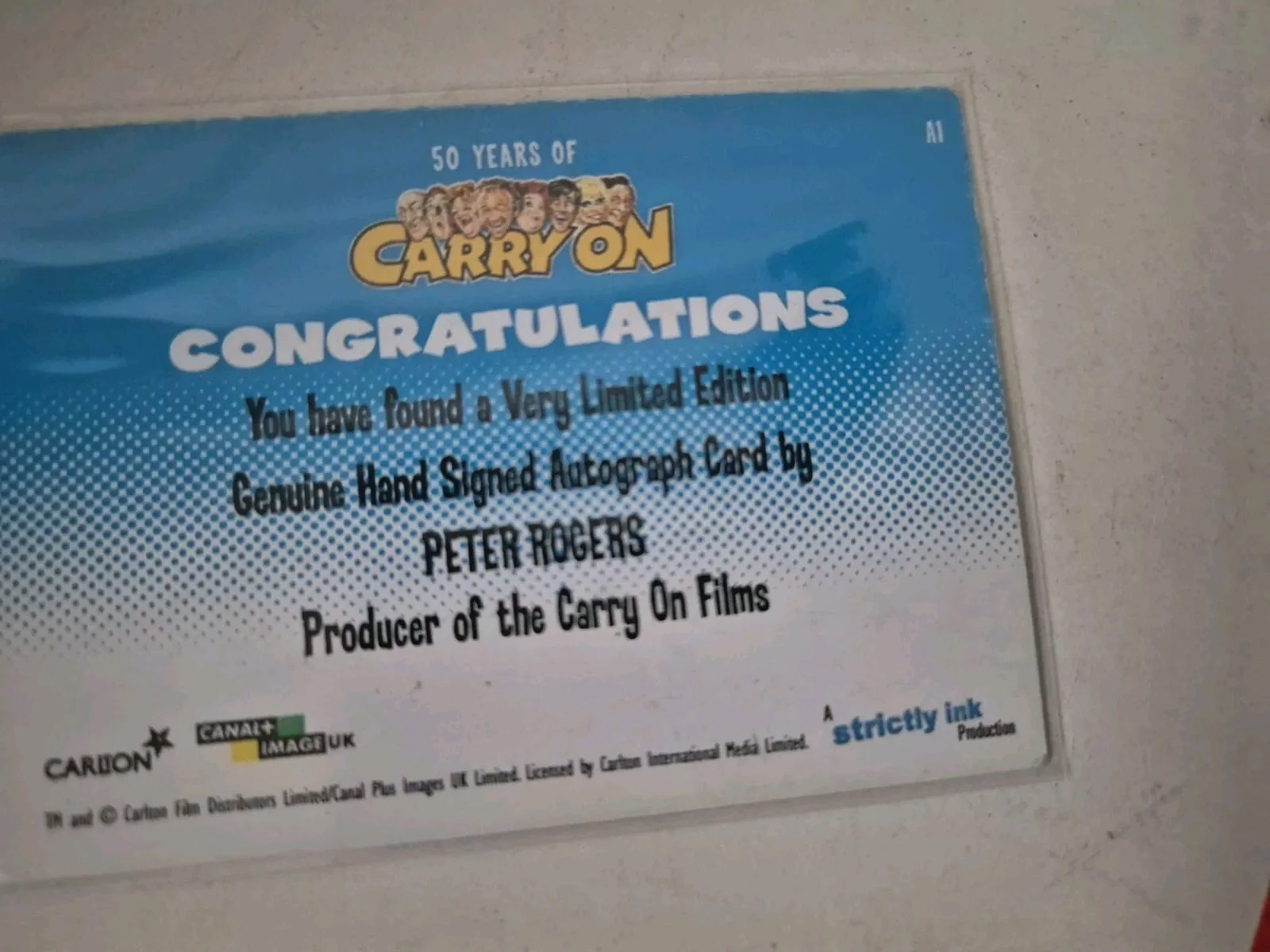 Carry On Matron Promo Synopsis Leaflet & Peter Rogers Autograph Card, image 3
