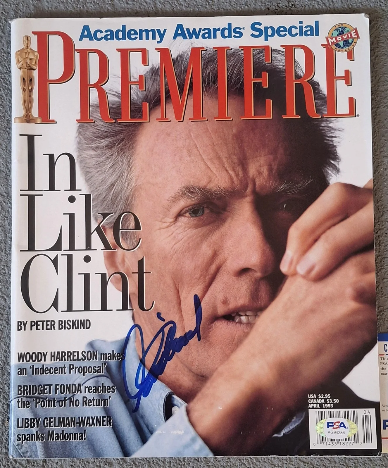 Clint EASTWOOD Signed PREMIER MAGAZINE PSA/DNA, image 2