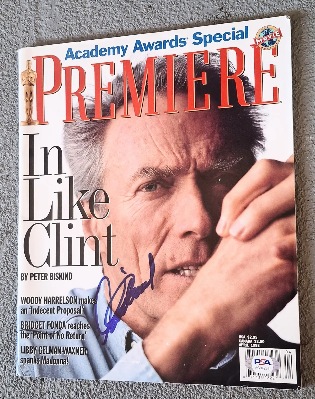 Clint EASTWOOD Signed PREMIER MAGAZINE PSA/DNA, image 3