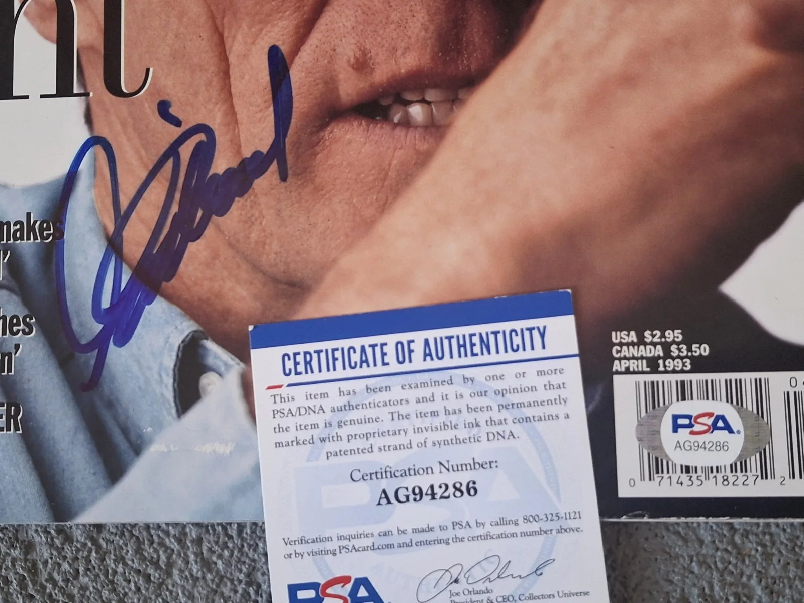 Clint EASTWOOD Signed PREMIER MAGAZINE PSA/DNA, image 4