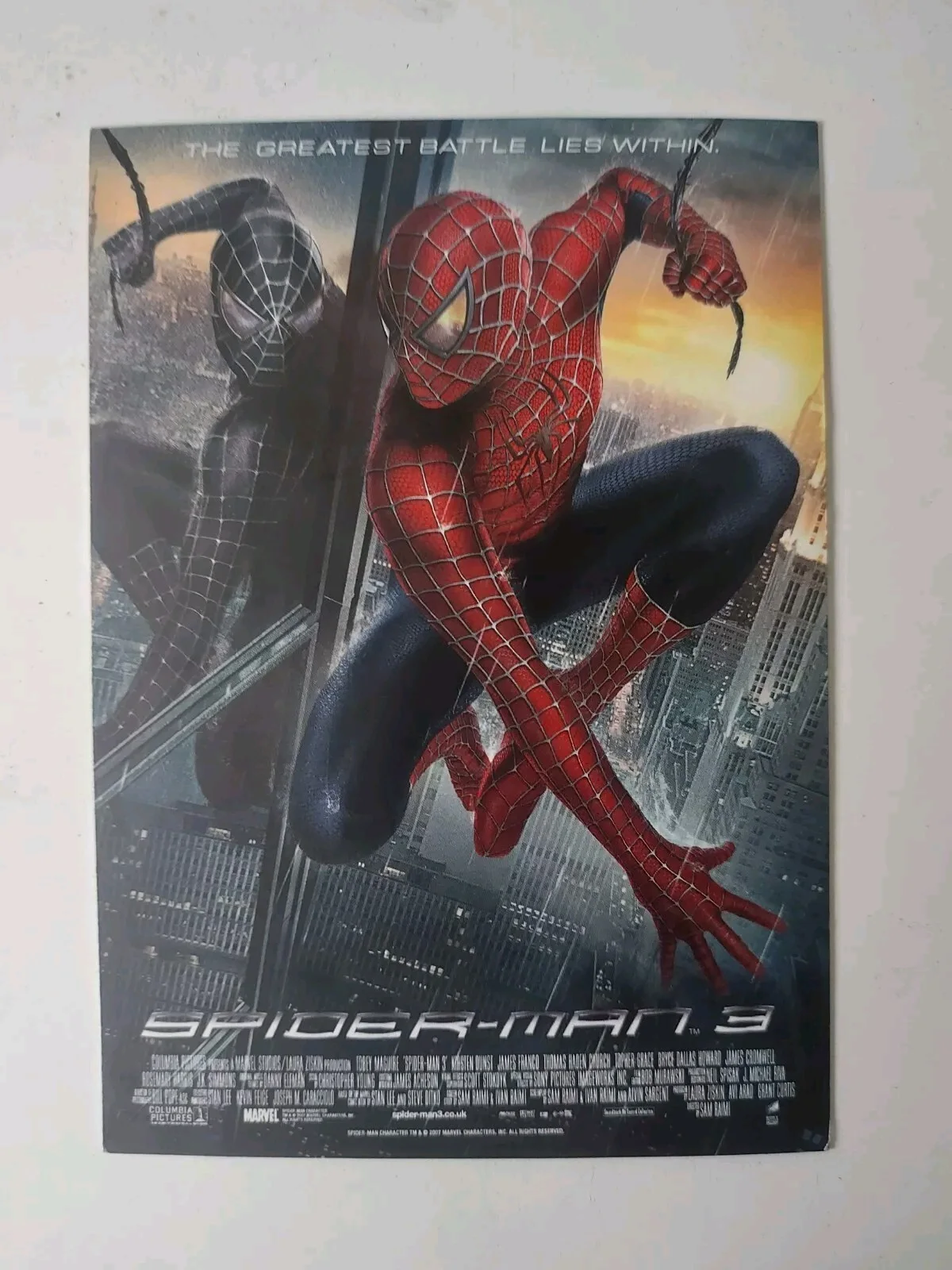 Spiderman 3 Gala Premiere Ticket + Gala Party Invitation Ticket Toby Maguire, изображение 4