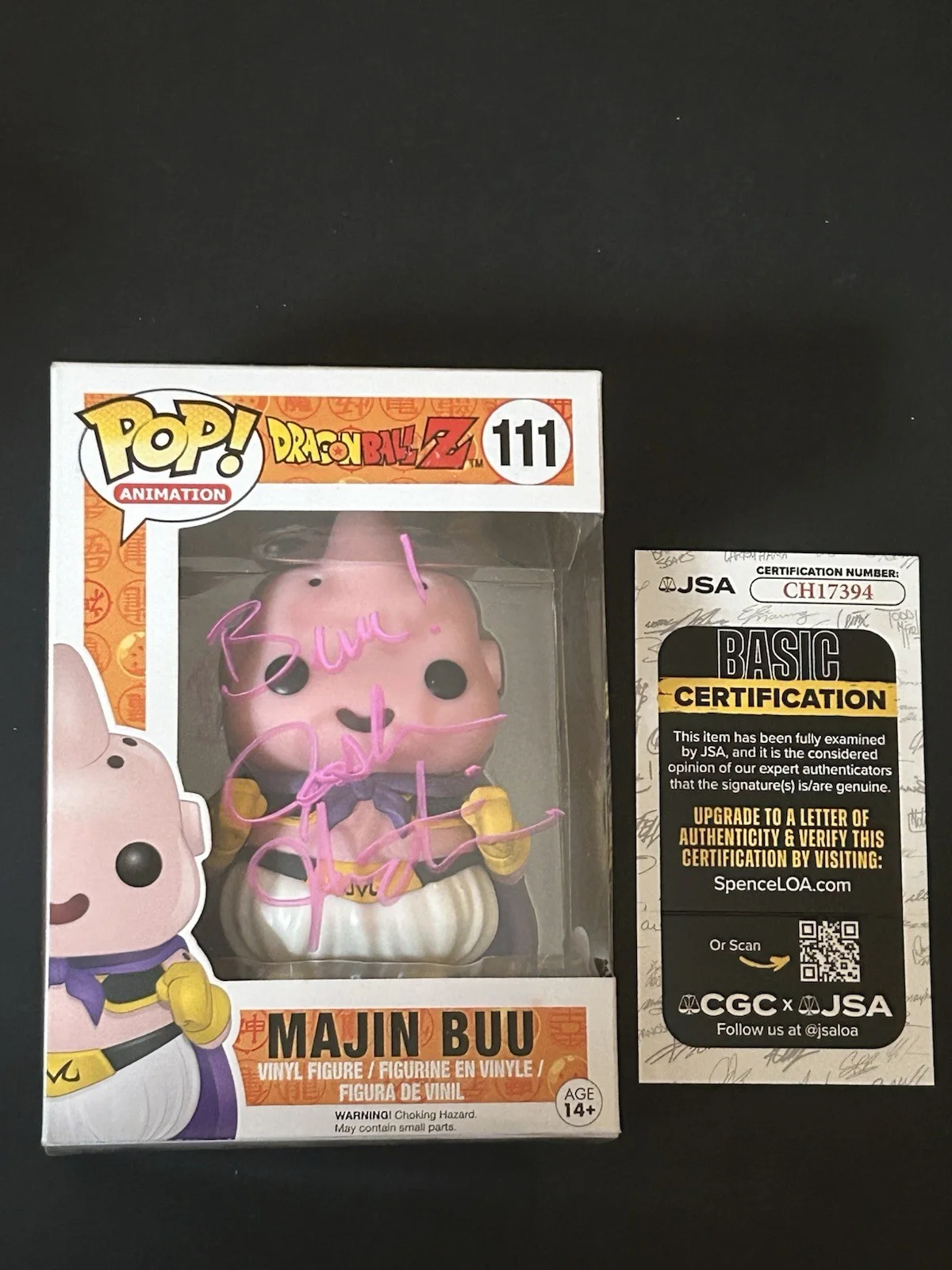 Josh Martin — Josh Martin Signed Autographed Funko Pop Majin Buu 111 Dragon Ball JSA COA