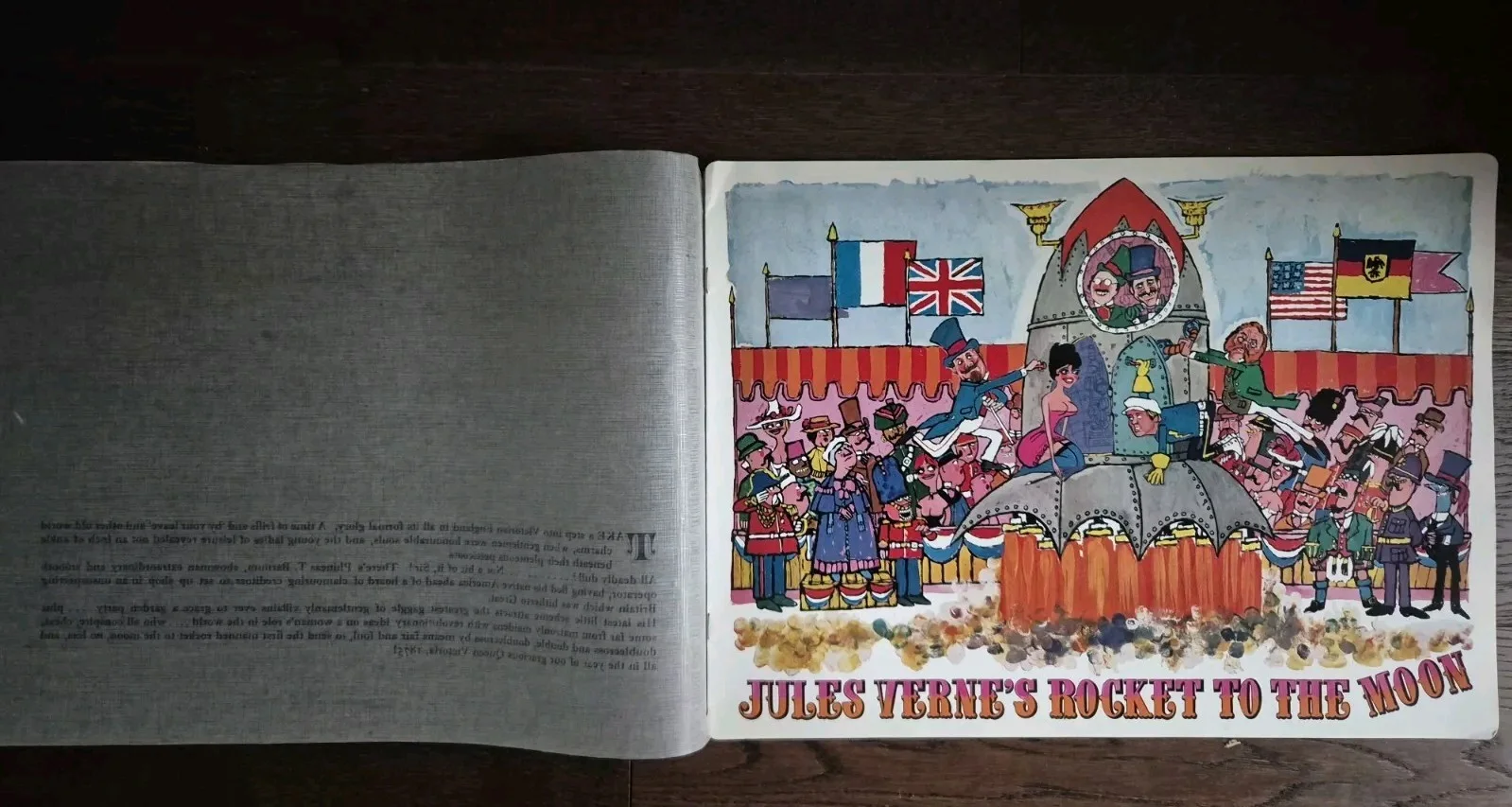 Jules Verne's Rocket to the Moon 1967 Large 16.5" x 12" Exhibitior Brochure Rare, изображение 2