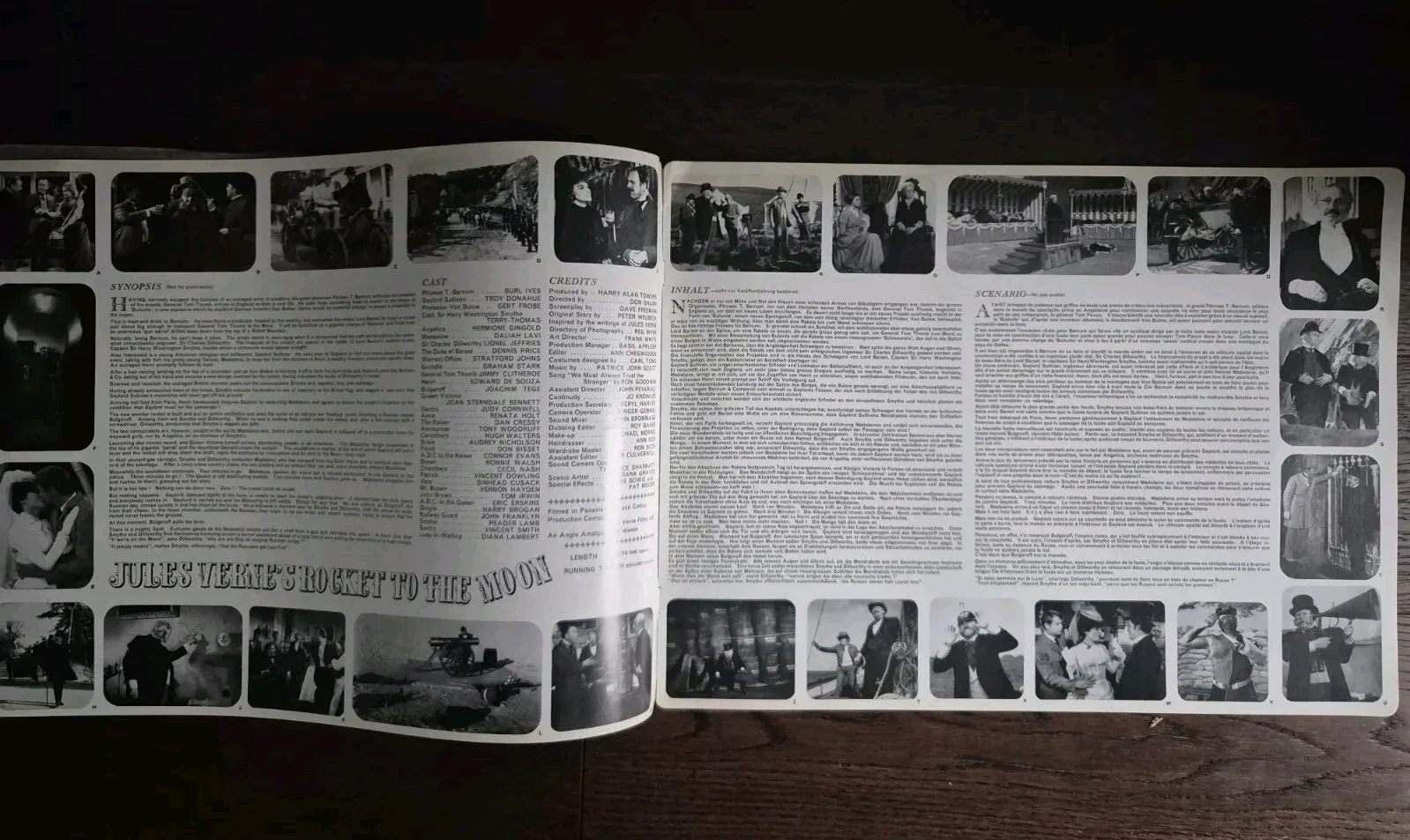 Jules Verne's Rocket to the Moon 1967 Large 16.5" x 12" Exhibitior Brochure Rare, изображение 5