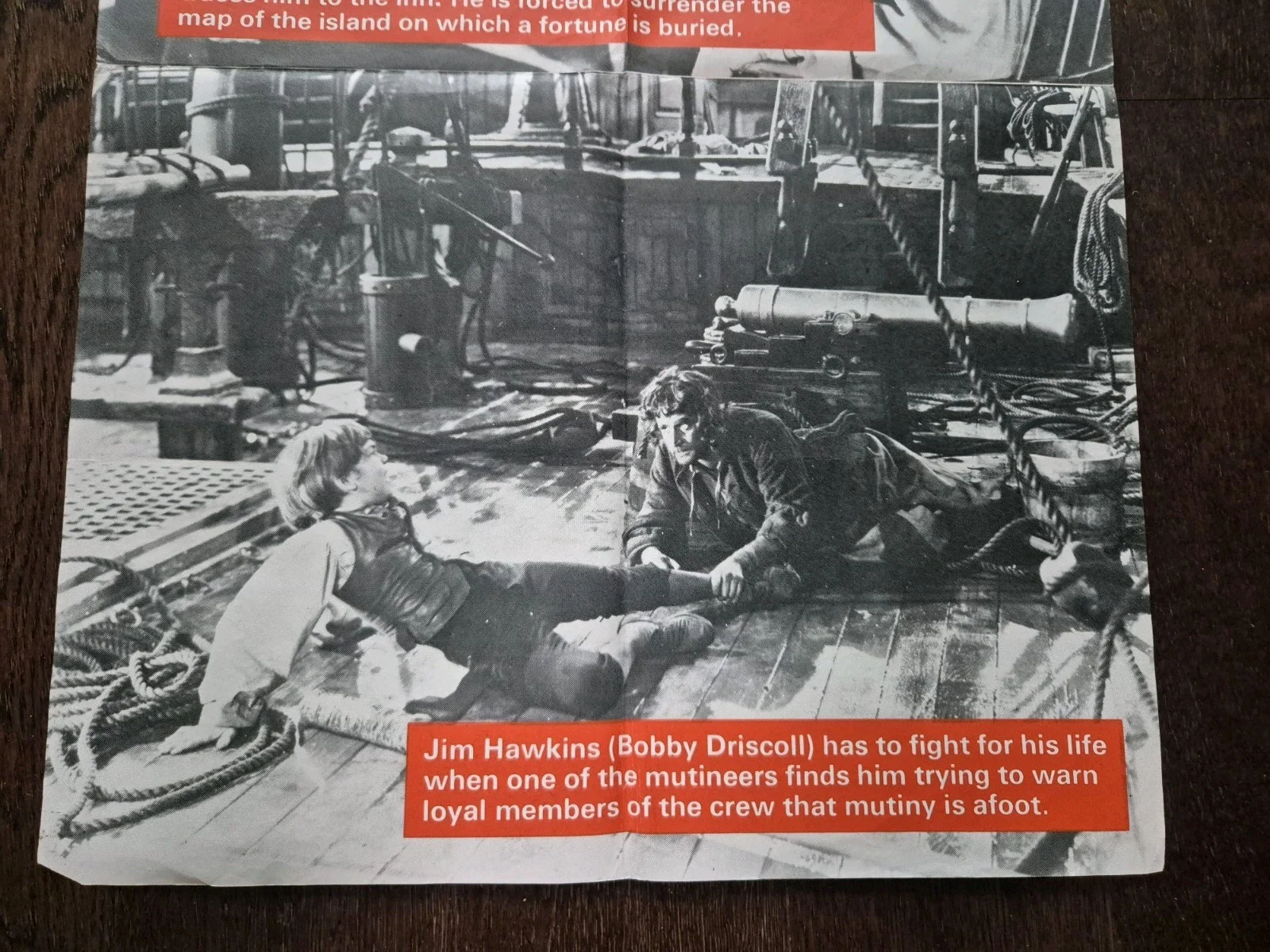 Disney Treasure Island Promotional Story Poster Original Vintage 30" x 20", изображение 2