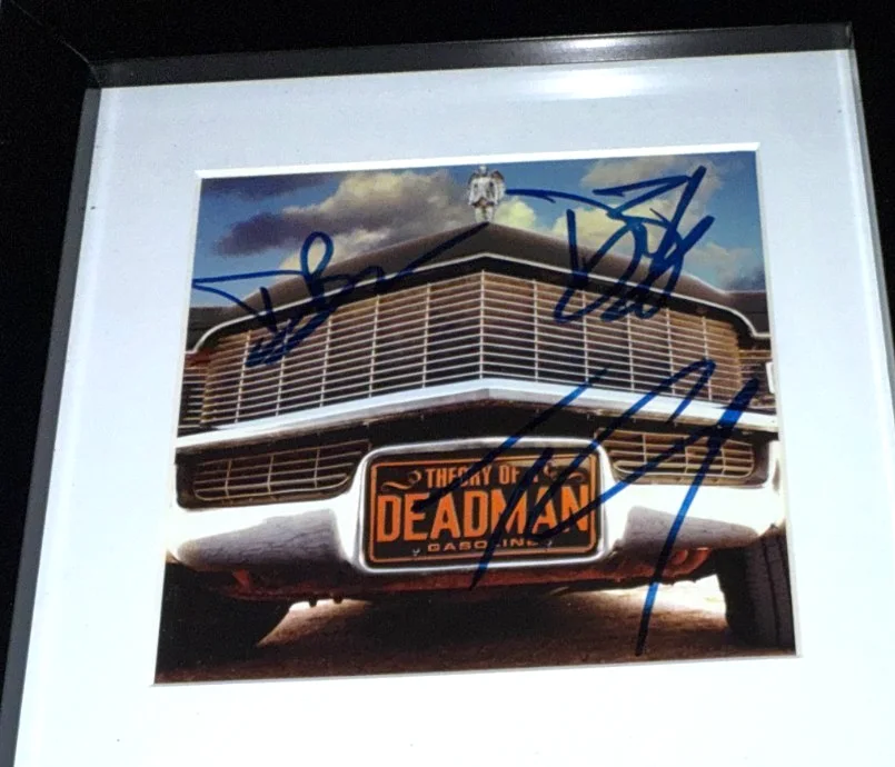 Theory of a Deadman REAL fully hand SIGNED Gasoline CD Framed Display COA, image 2