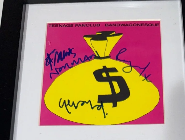 Teenage Fanclub REAL hand SIGNED Bandwagonesque CD Framed Display COA Autograph, image 2