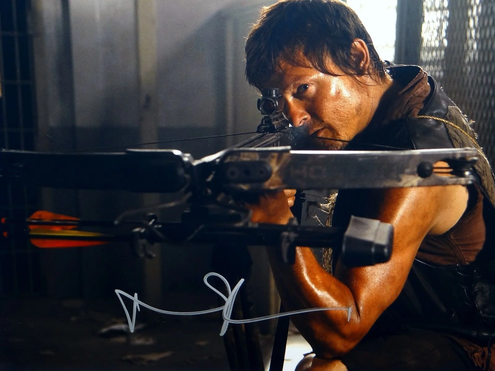 Norman Reedus Autographed Walking Dead 16x20 Front View Photo- JSA W Auth, image 2