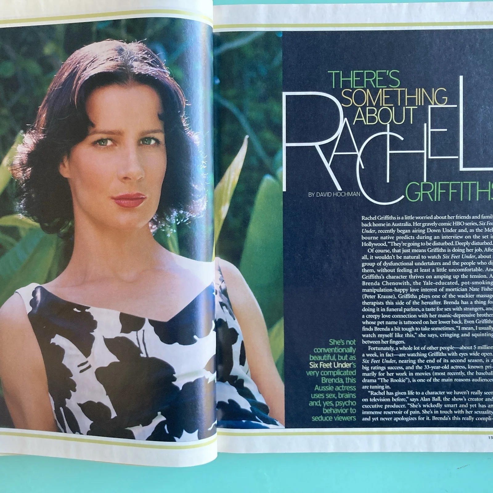 Rachel Griffiths Signed Large Size TV Guide April 20 2002 Kansas Six Feet Under, image 5