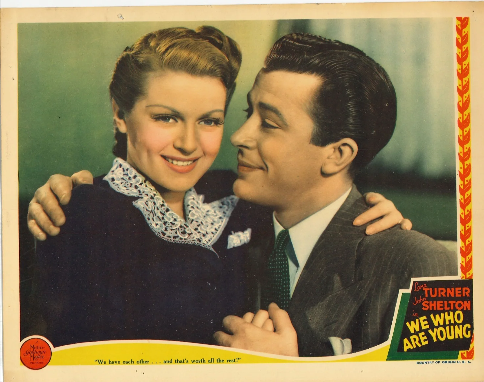 We Who Are Young 3x ORIGINAL US Lobby Cards Lana Turner John Shelton 1940, изображение 3