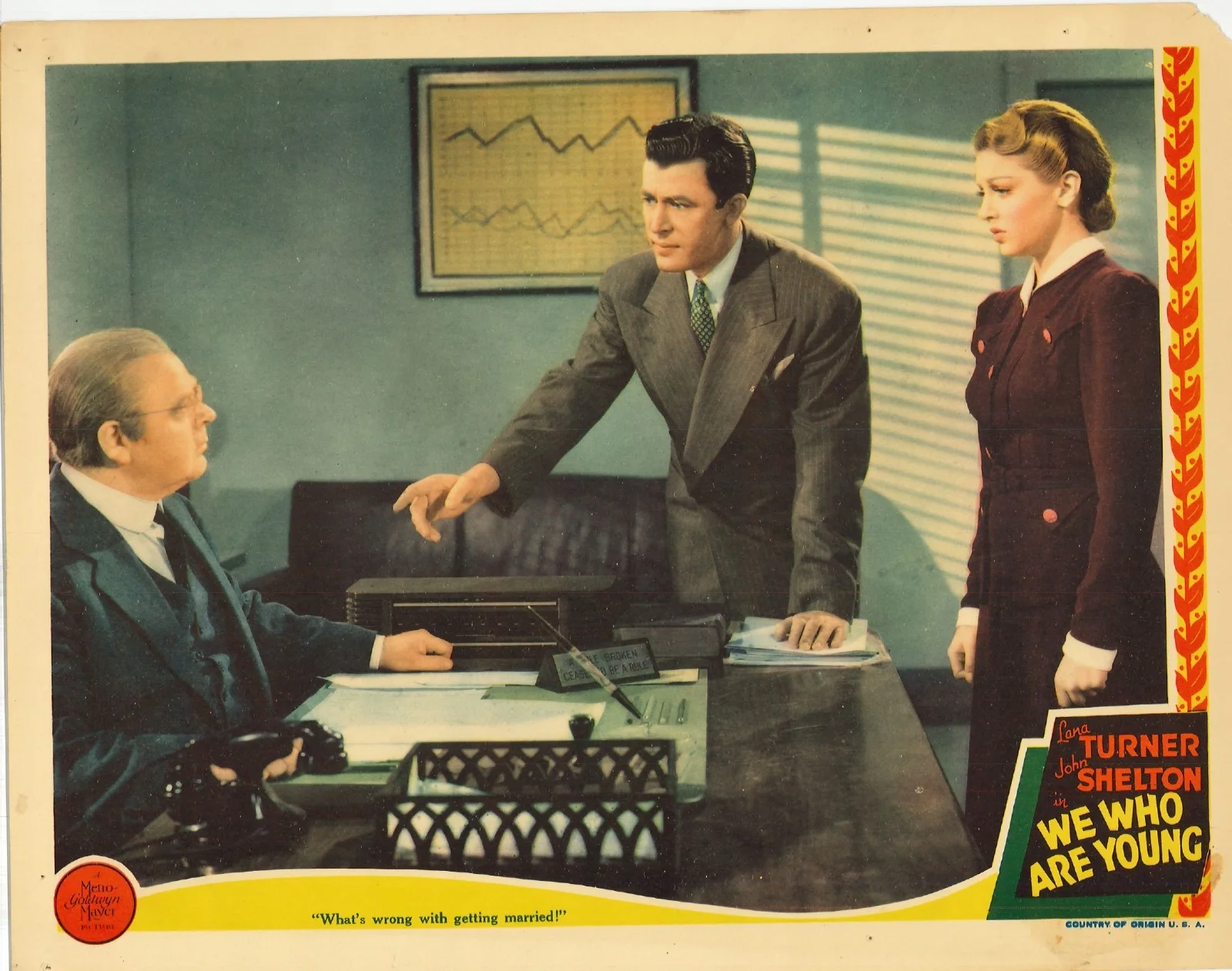 We Who Are Young 3x ORIGINAL US Lobby Cards Lana Turner John Shelton 1940, изображение 4