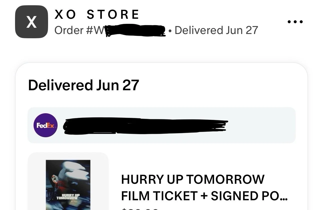 THE WEEKND Hurry Up Tomorrow Poster – Hand Signed- Sealed – Rare – 24x36, изображение 2
