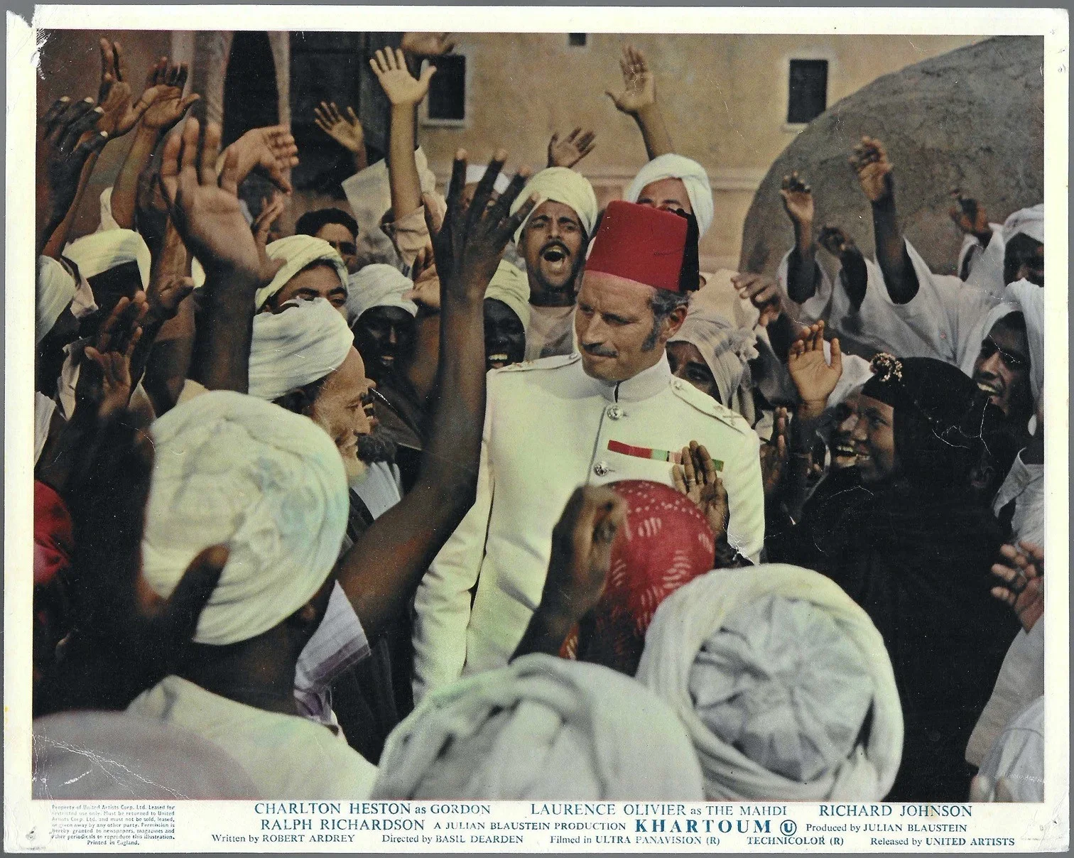 Khartoum 8x ORIGINAL UK FOH Lobby Cards Charlton Heston Laurence Olivier 1966, изображение 3