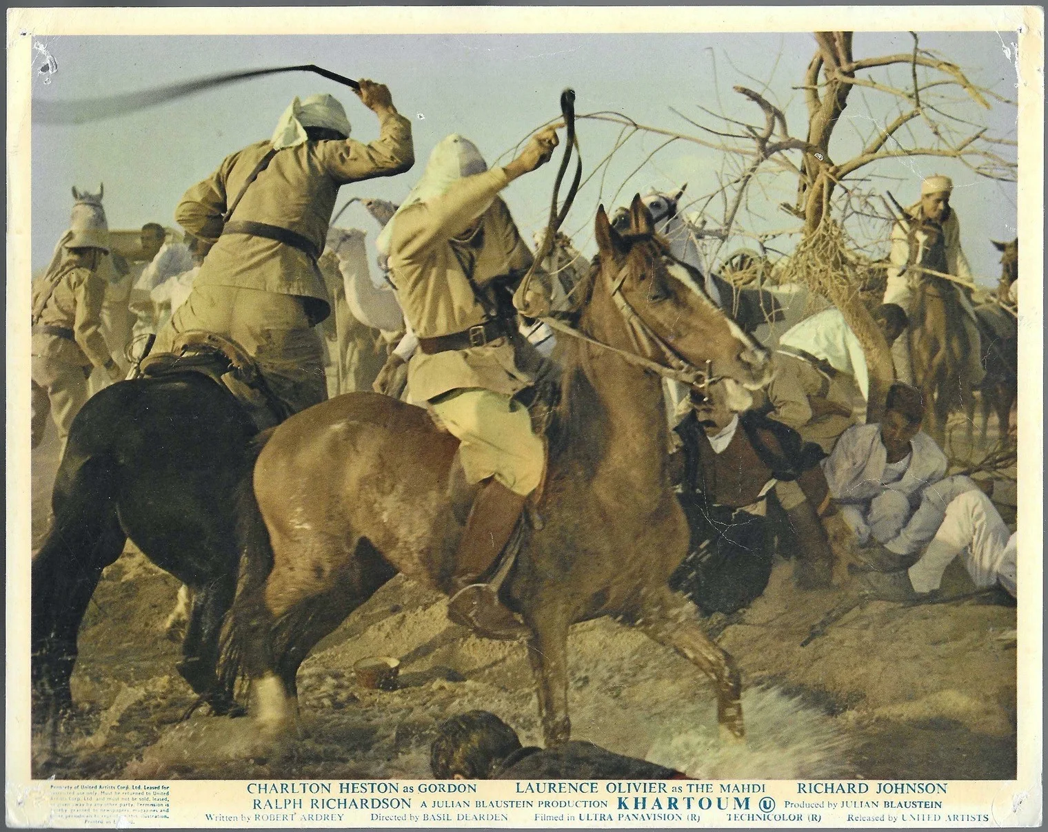 Khartoum 8x ORIGINAL UK FOH Lobby Cards Charlton Heston Laurence Olivier 1966, изображение 5