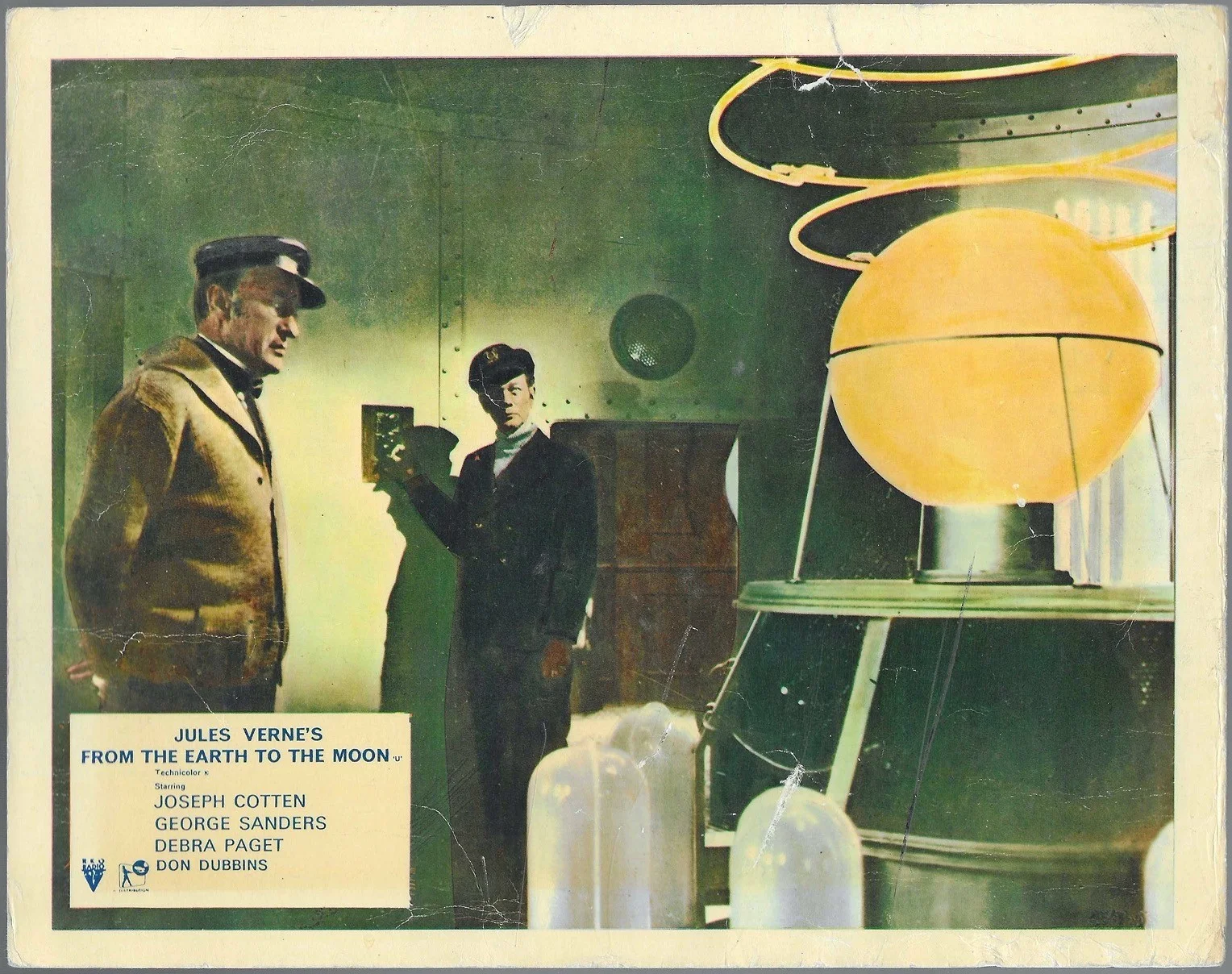 From the Earth to the Moon 6x ORIGINAL UK FOH Lobby Cards Jules Verne 1958, изображение 4
