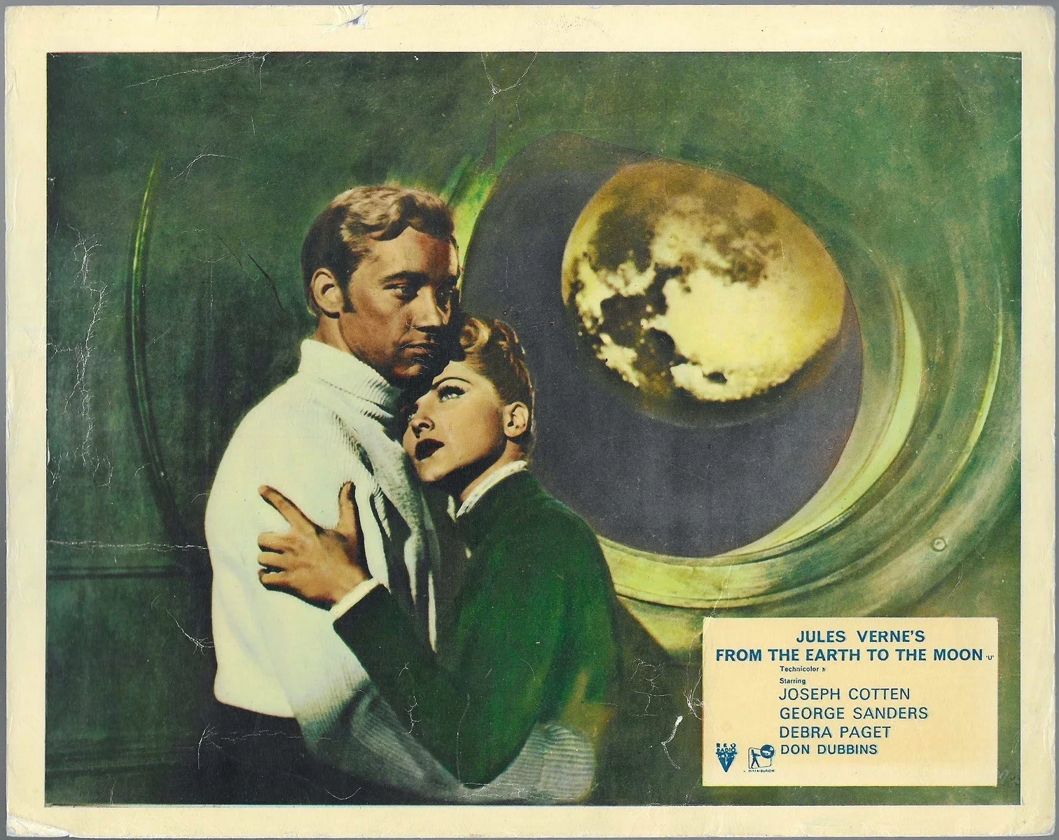 From the Earth to the Moon 6x ORIGINAL UK FOH Lobby Cards Jules Verne 1958, изображение 5