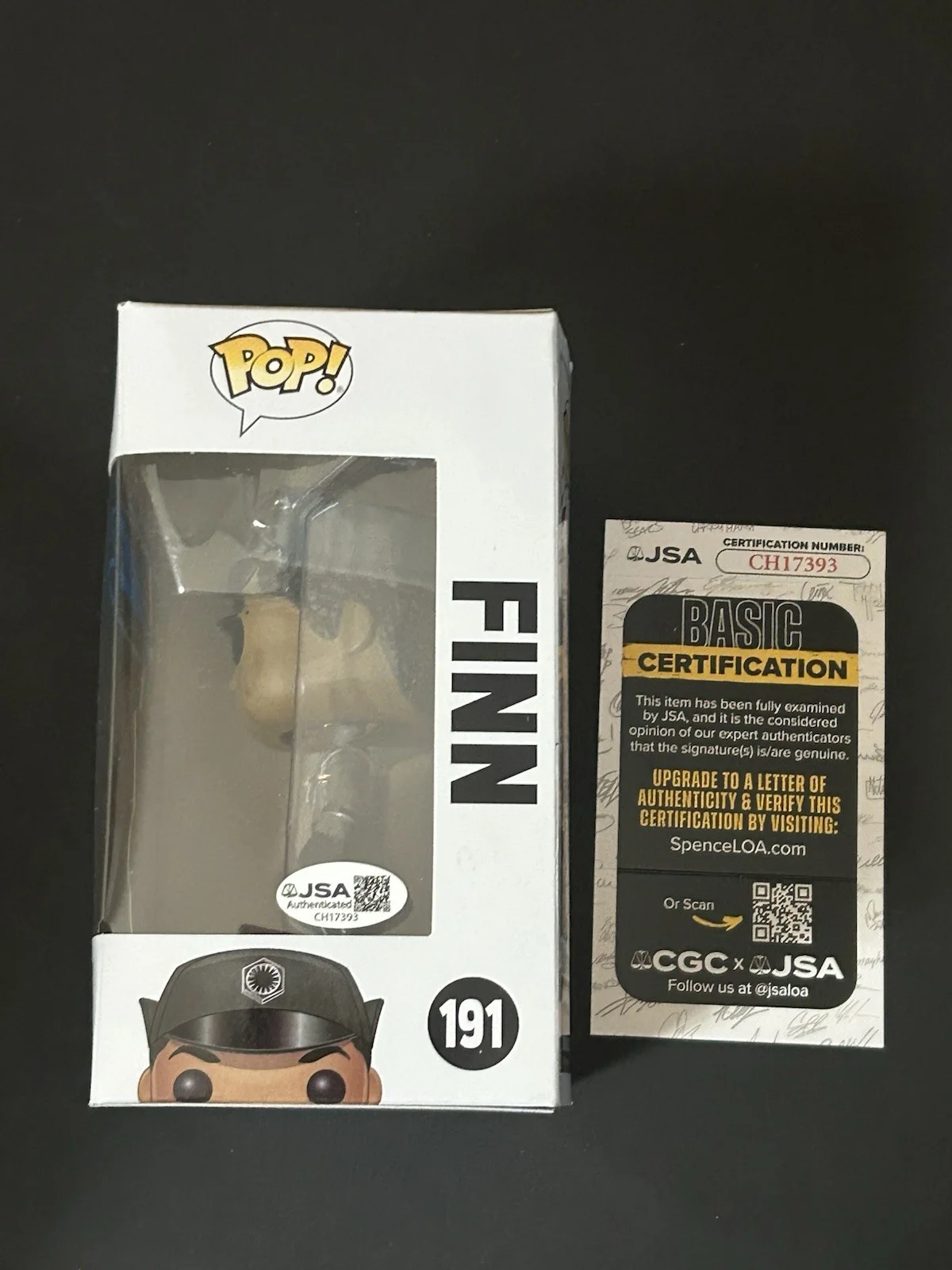 John Boyega — Signed Funko Pop Finn Star Wars John Boyega Box #191 JSA COA, изображение 2