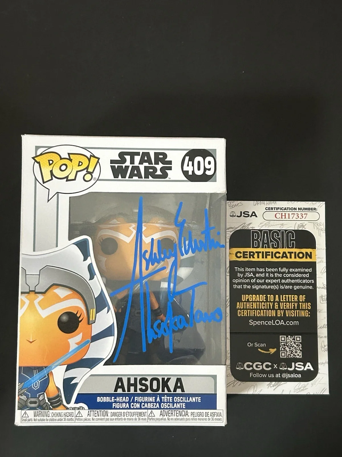 Ashley Eckstein — Ashley Eckstein signed Star Wars CLONE WARS Funko Pop JSA Ahsoka #409