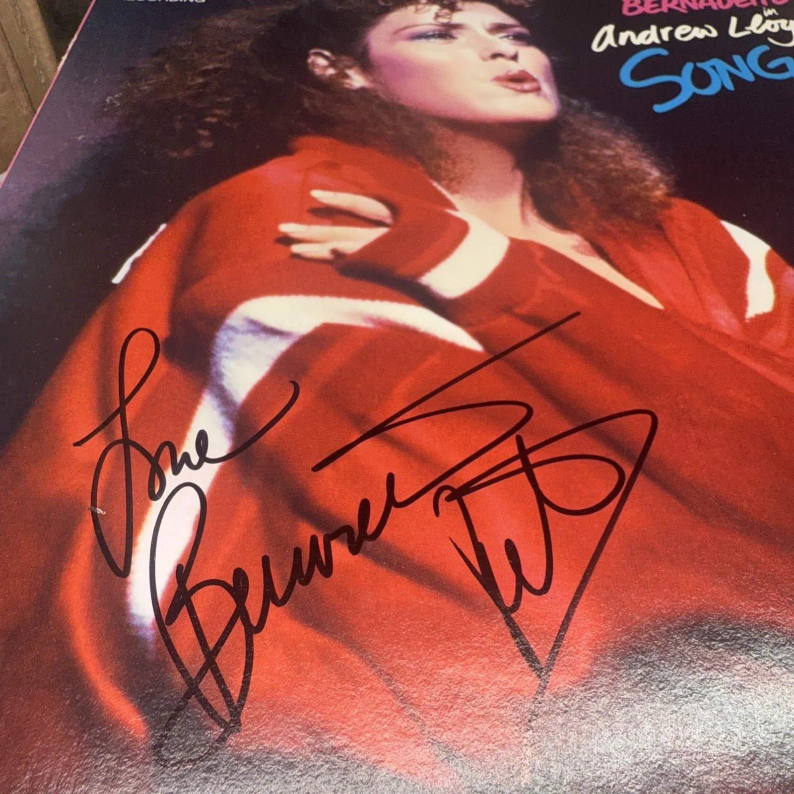 Bernadette Peters AUTOGRAPH SIGNED Laserdisc Album Broadway Legend The Jerk, image 2