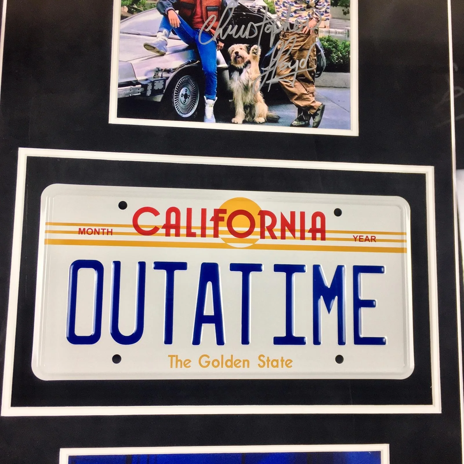 Michael J. Fox — Back to the Future Prop Plate Christopher Lloyd Michael J. Fox Signed Beckett, image 3