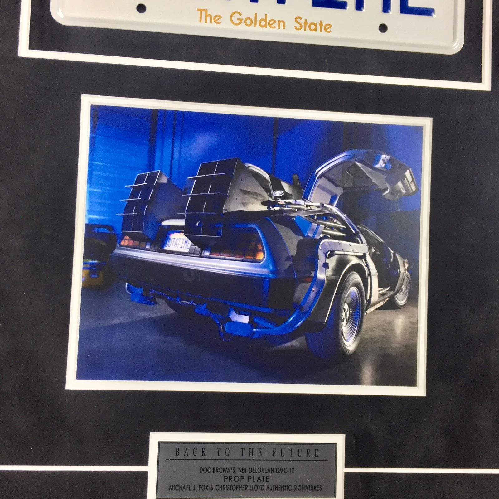 Michael J. Fox — Back to the Future Prop Plate Christopher Lloyd Michael J. Fox Signed Beckett, image 4