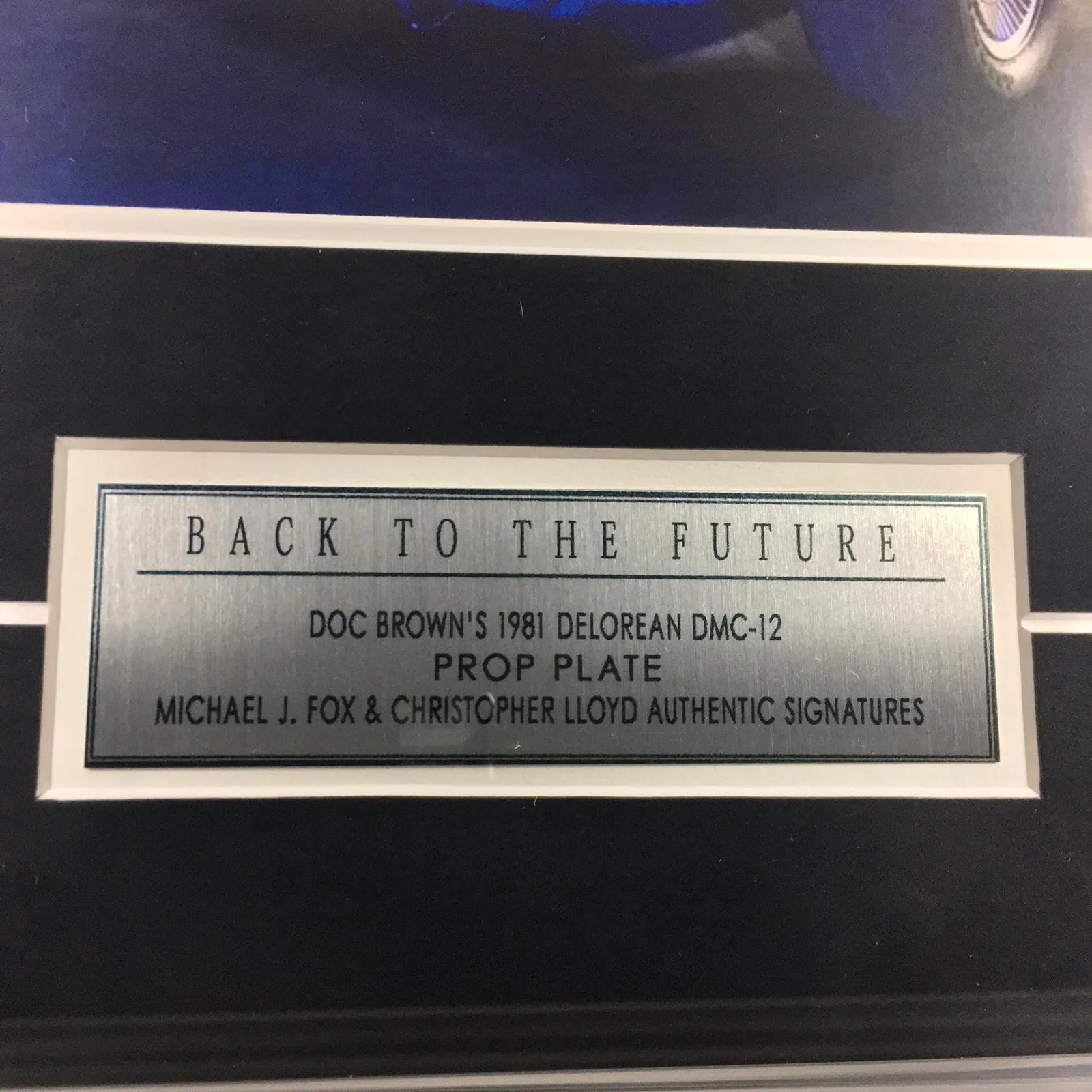 Michael J. Fox — Back to the Future Prop Plate Christopher Lloyd Michael J. Fox Signed Beckett, image 5