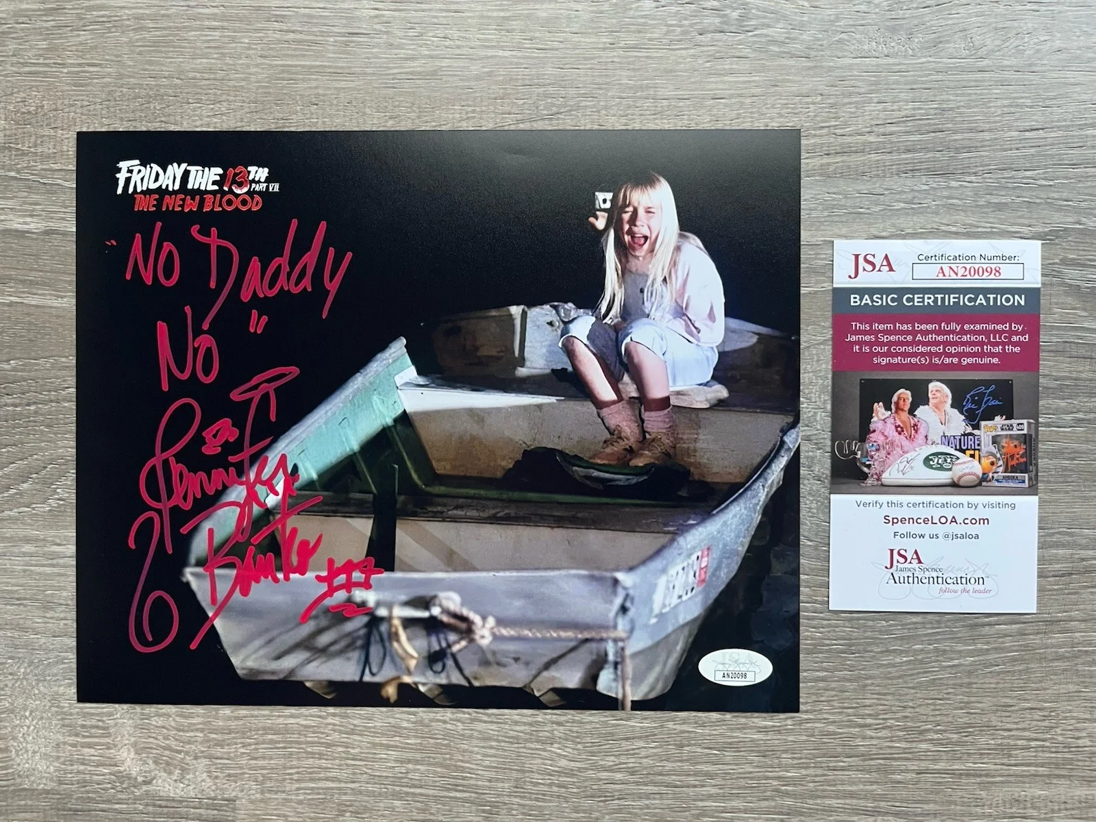 Jennifer Banko — Jennifer Banko Signed Friday The 13th New Blood 8x10 Photo JSA COA W/Quote