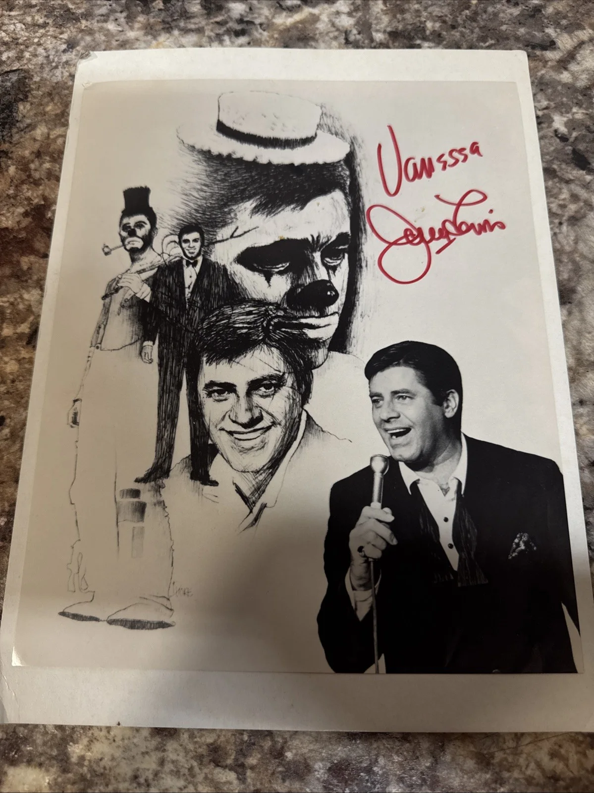 JERRY LEWIS — JERRY LEWIS Hand Signed 8 X 10 Photo Autograph Authentic 1981