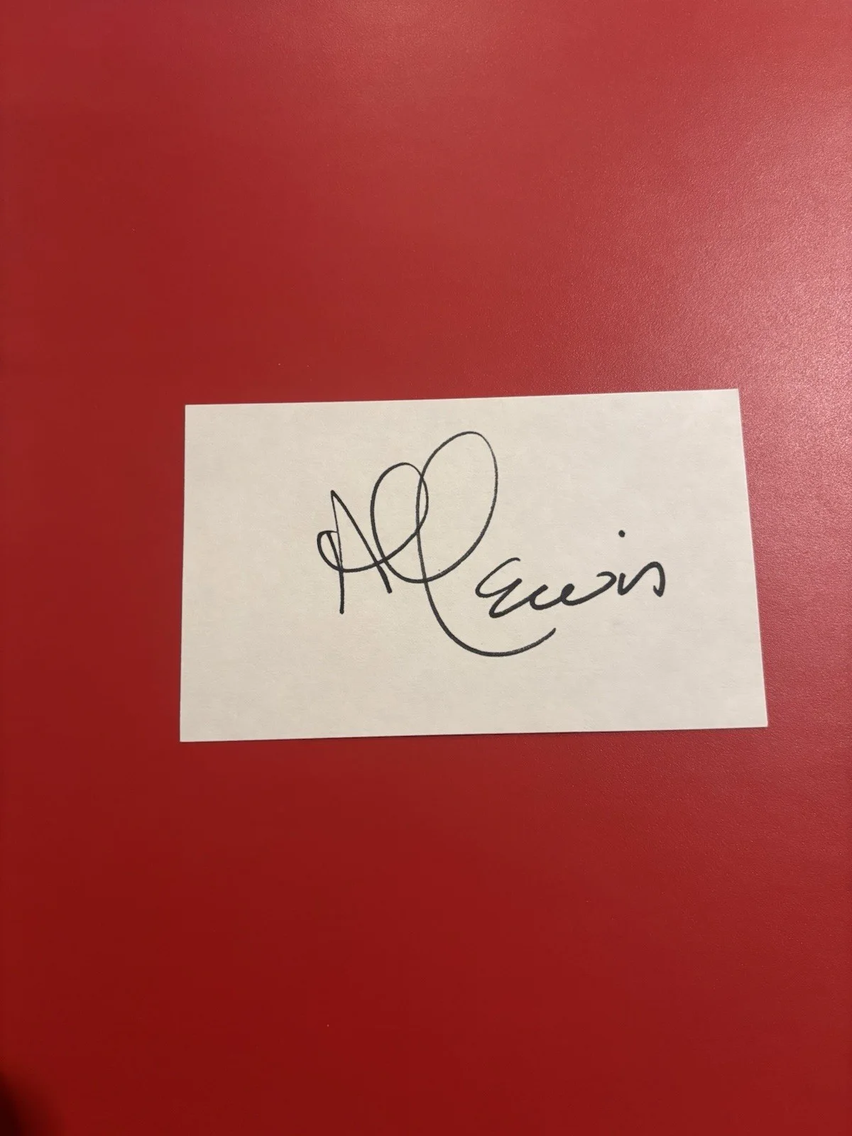 Al Lewis — Al Lewis signed Index Card Grandpa Munster
