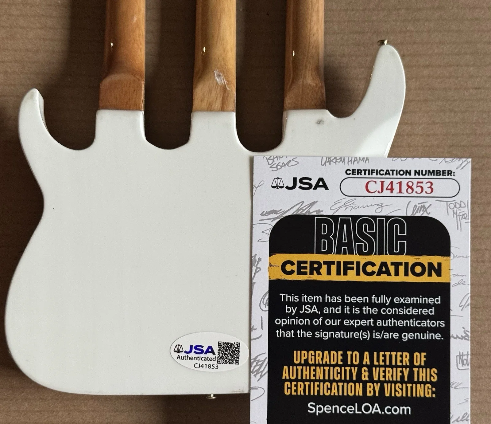 Steve Vai Signed JEM Ibanez Triple-Neck Mini Guitar JSA COA not PSA BAS Beckett, изображение 3