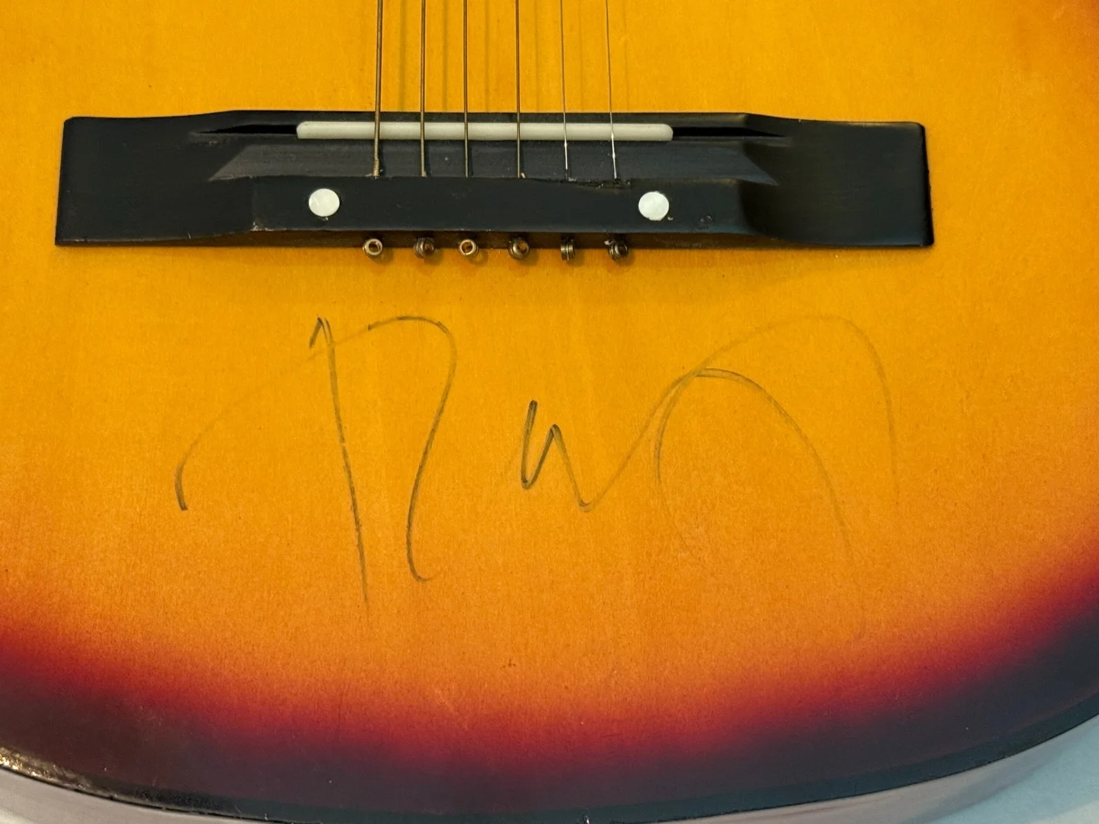 John Mellencamp signed Acoustic Guitar autographed JSA LOA, image 2