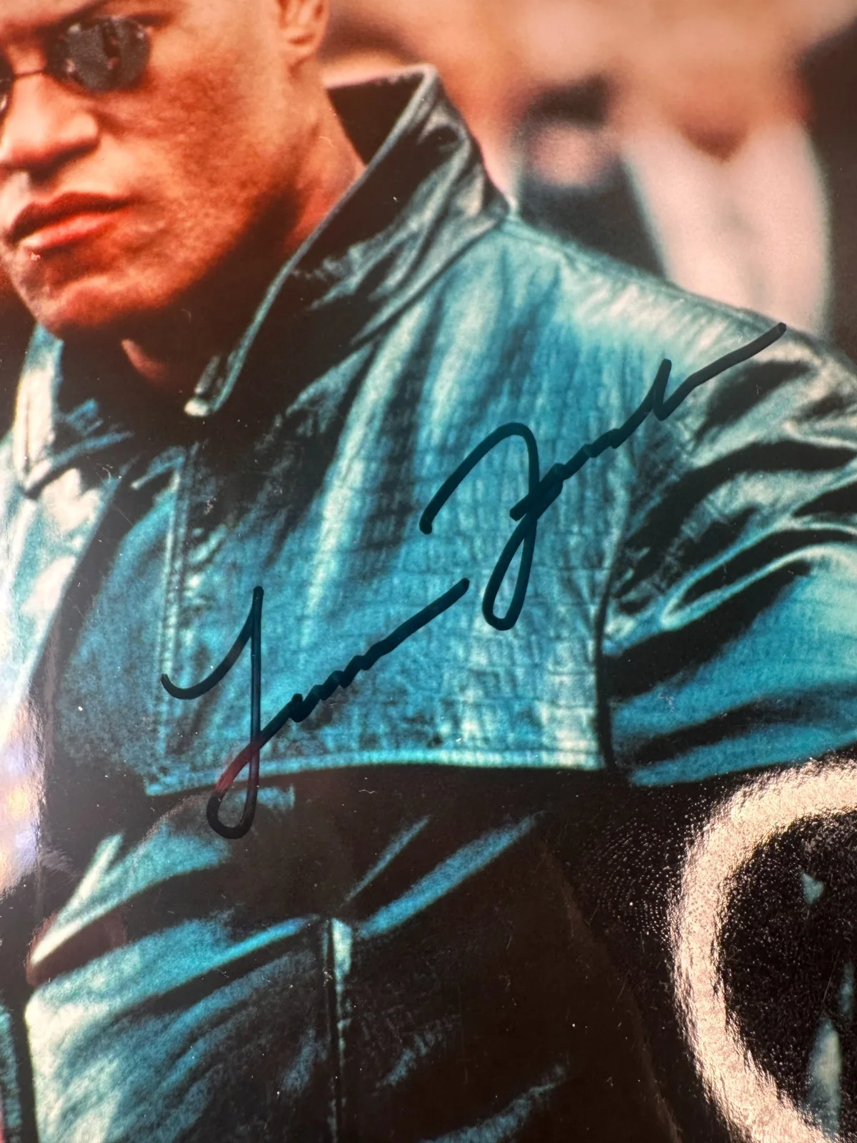 Laurence Fishburne Signed Matrix Photo Morpheus Leather Coat Autograph COA, image 3