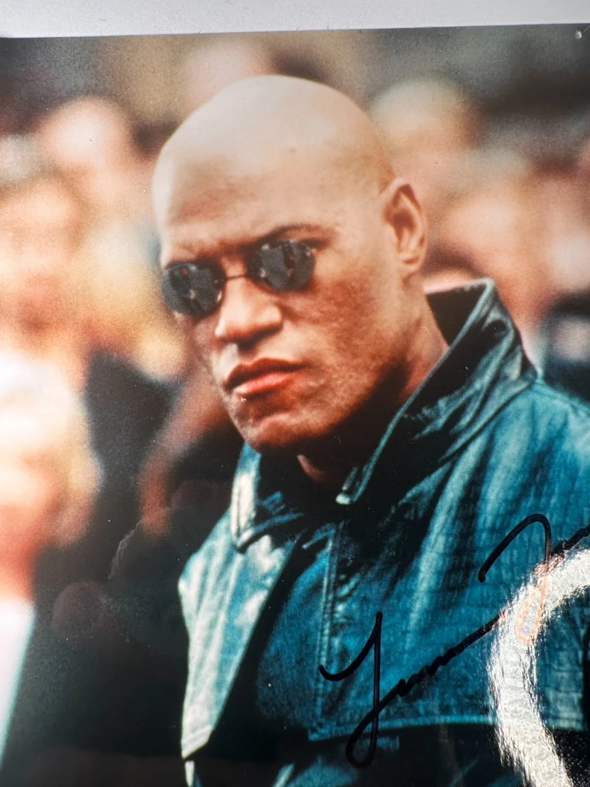 Laurence Fishburne Signed Matrix Photo Morpheus Leather Coat Autograph COA, image 4