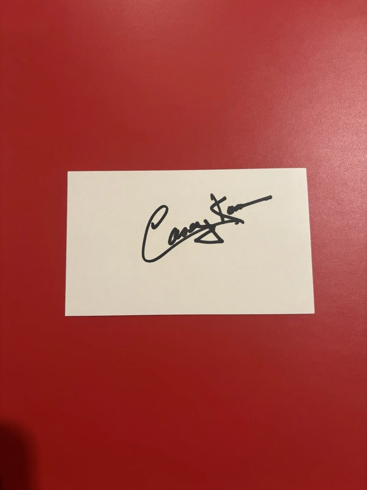 Casey Kasem — Casey Kasem Autograph 3x5 Index Scooby-Doo, image 2