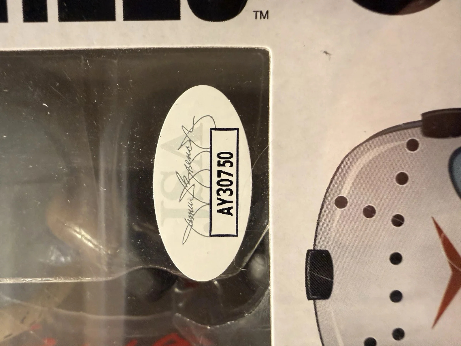 C.j Graham — Jason Voorhees Funko Pop 01 Signed by C.j Graham with JSA COA W/ Hard Protector, изображение 2