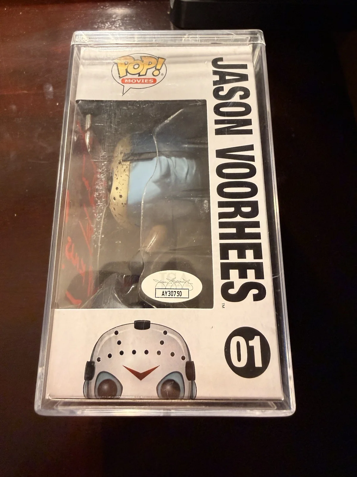 C.j Graham — Jason Voorhees Funko Pop 01 Signed by C.j Graham with JSA COA W/ Hard Protector, изображение 5