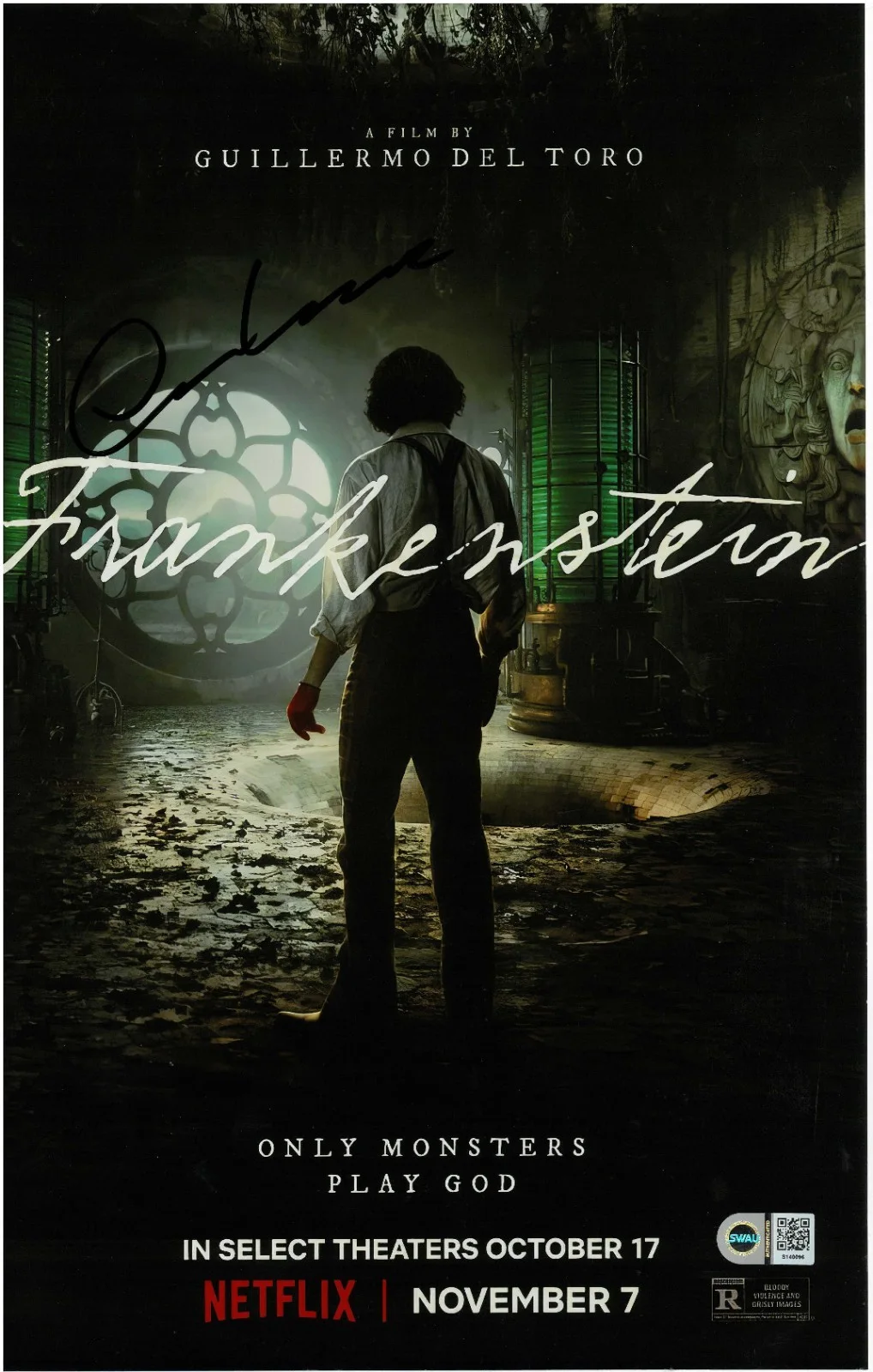 Oscar Isaac — Oscar Isaac Signed Frankenstein Poster 11x17 SWAU Authenticated RARE