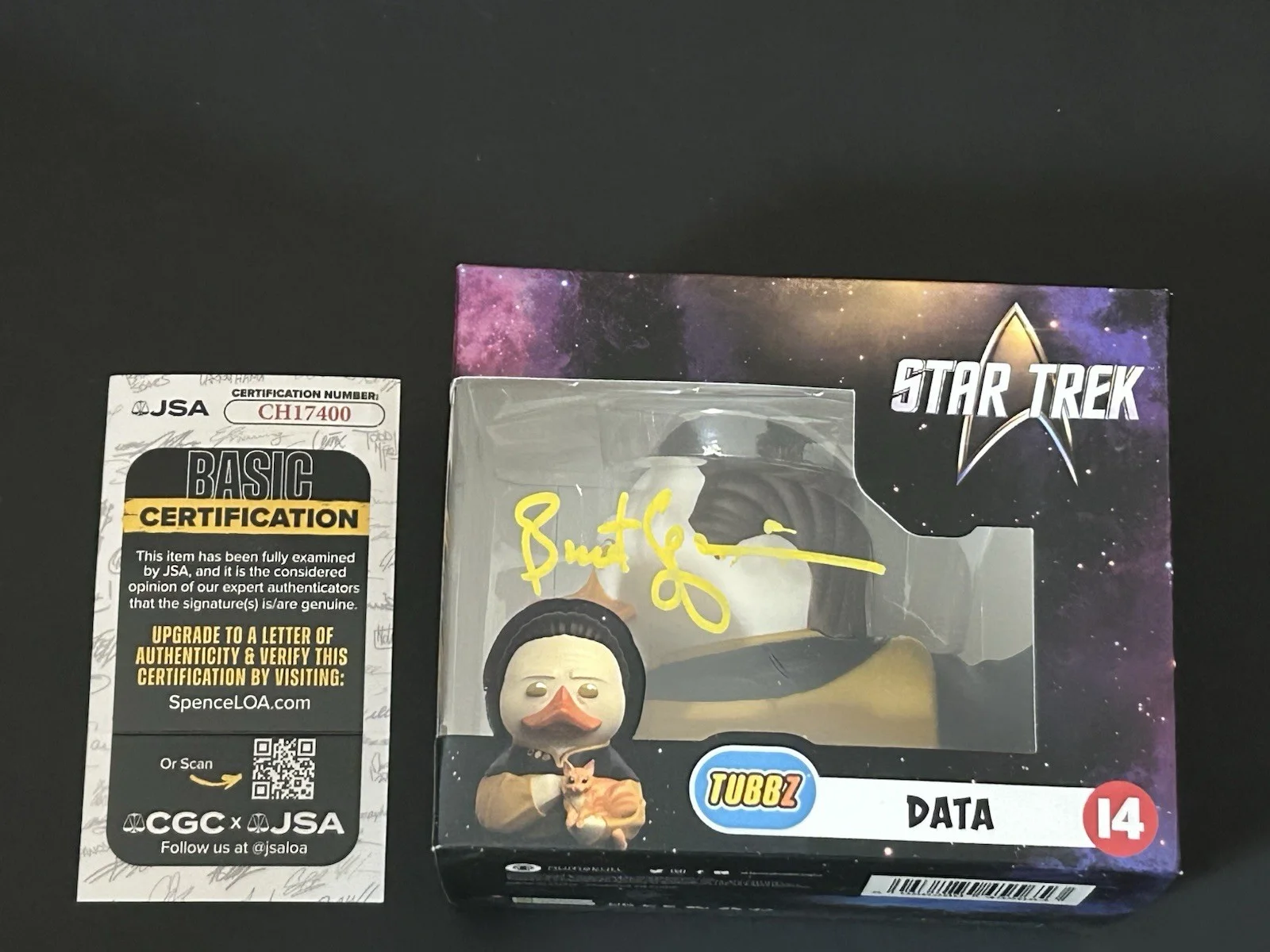 Brent Spiner — BRENT SPINER SIGNED TUBBZ COLLECTIBLE RUBBER DUCK STAR TREK DATA JSA COA