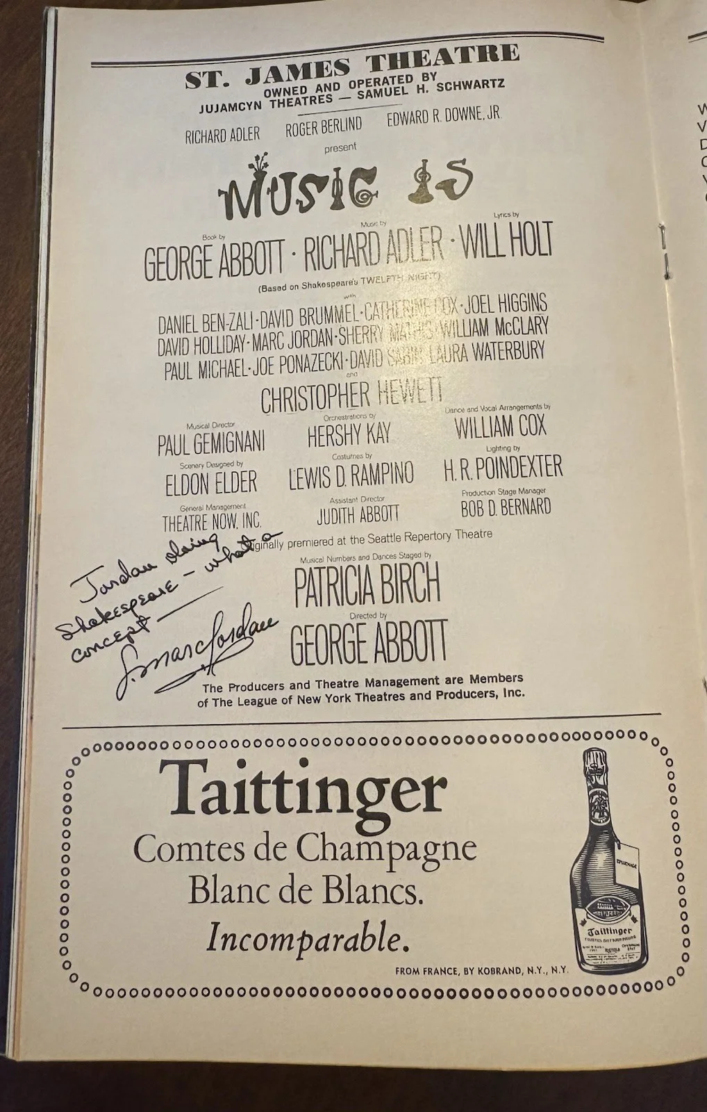 Music Is-Playbill-Signed-Autograph-Broadway-George Abbott, image 2