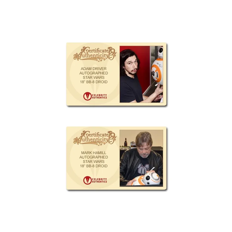 Mark Hamill, Daisy Ridley — Star Wars The Force Awakens Cast Autographed 18″ BB-8 Droid * 20 Autos!, image 4