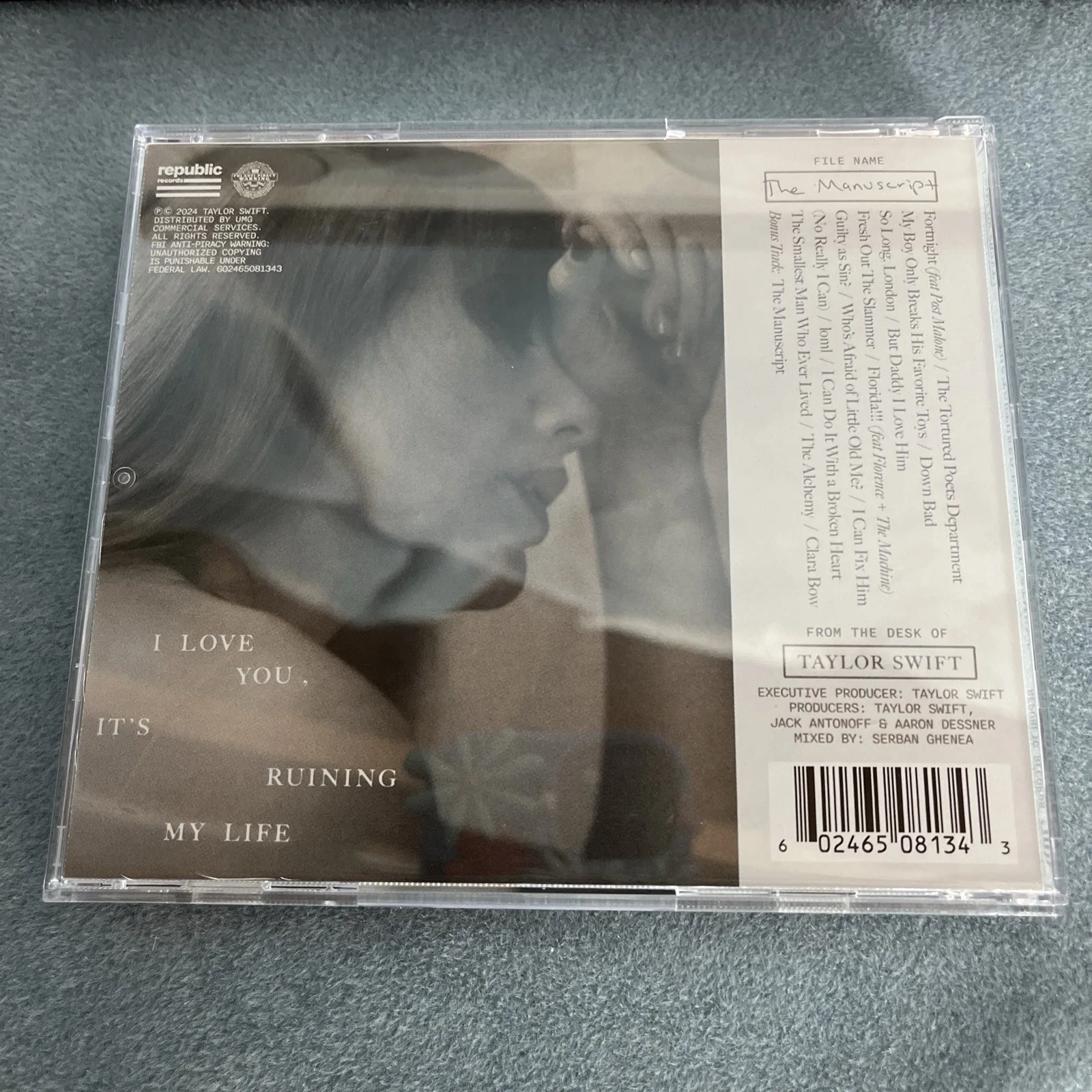 Taylor Swift Tortured Poets Department TTPD Framed CD Autographed Signed Insert, image 5