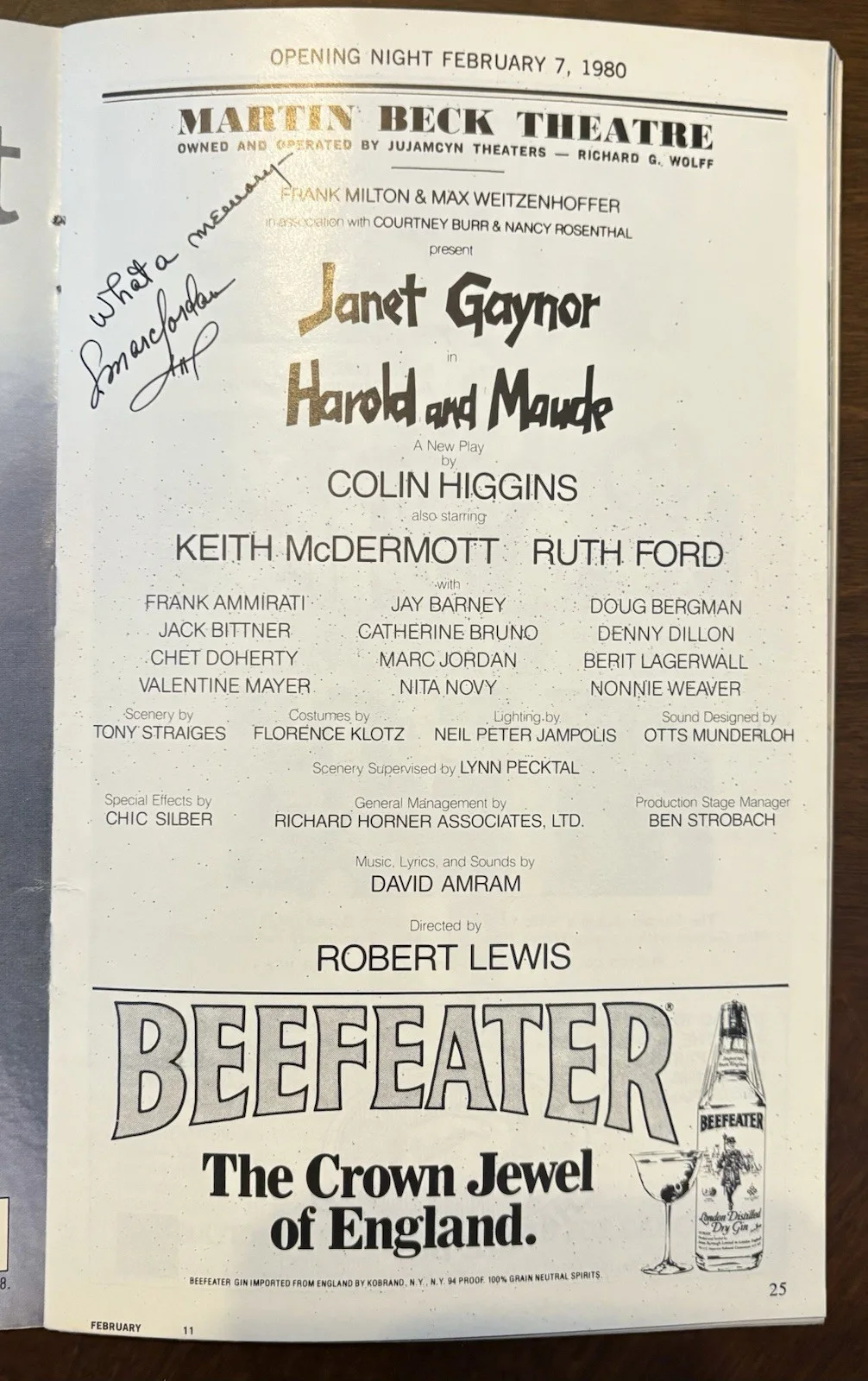 Harold And Maude-Playbill-Signed-Autograph, image 2